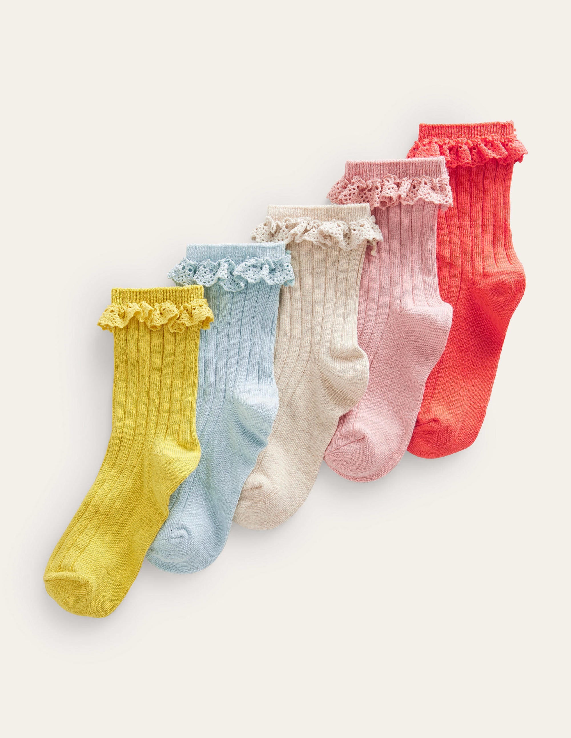 5-Pack Frilly Socks-Multi - Image 1