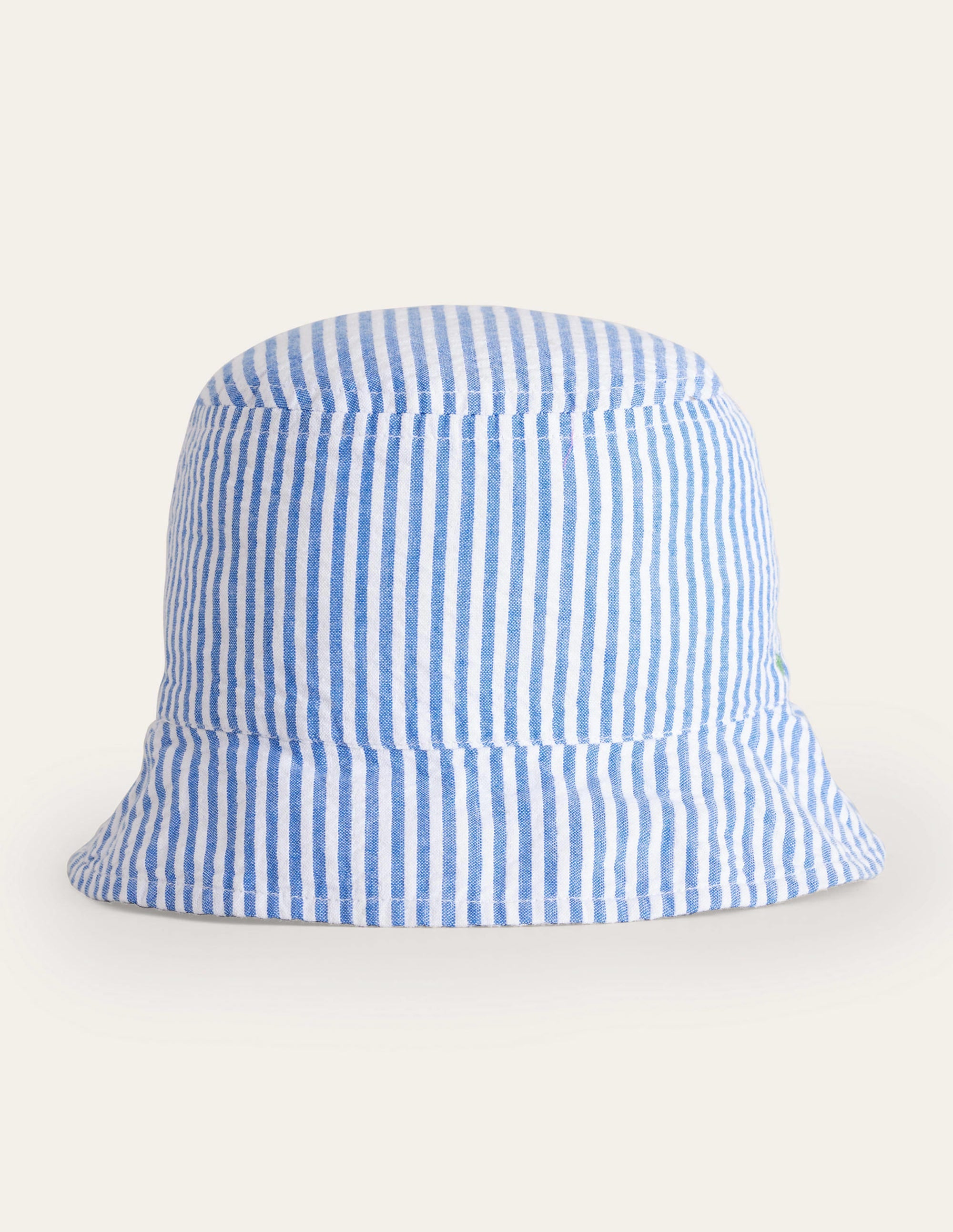 Woven Bucket Hat-Blue Ticking - Image 1