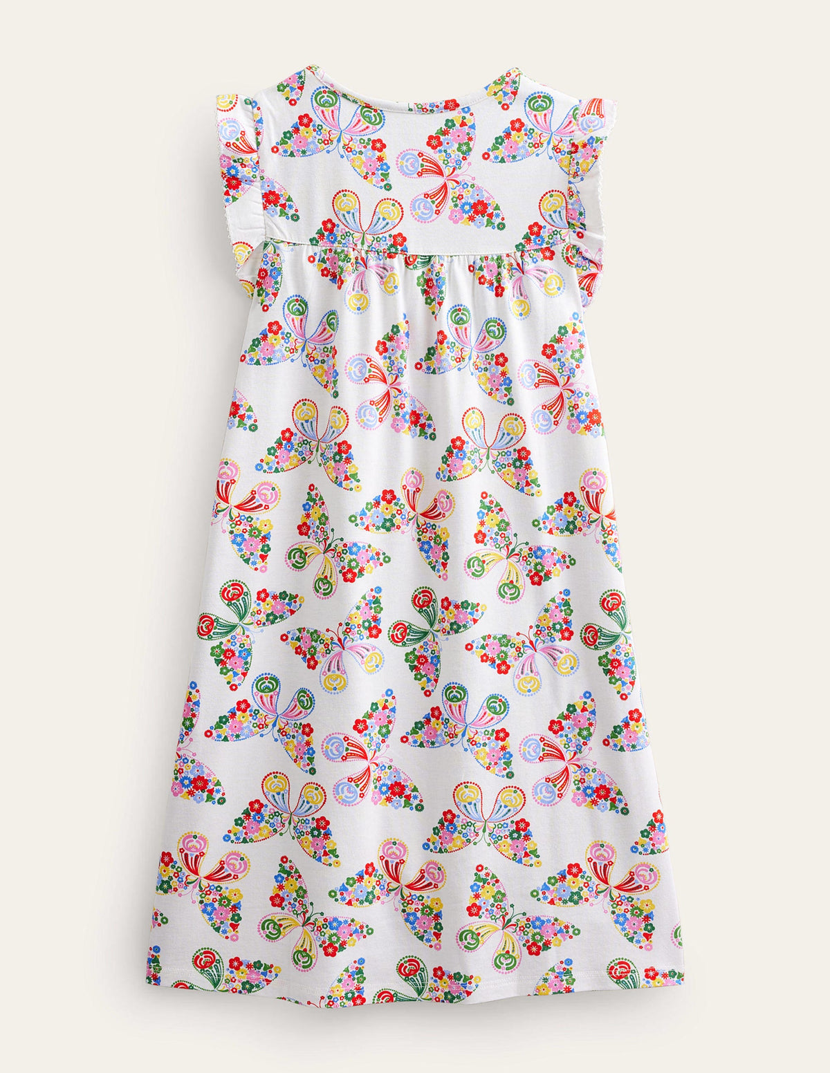 Printed Nightgown-Ivory Butterflies - Image 2