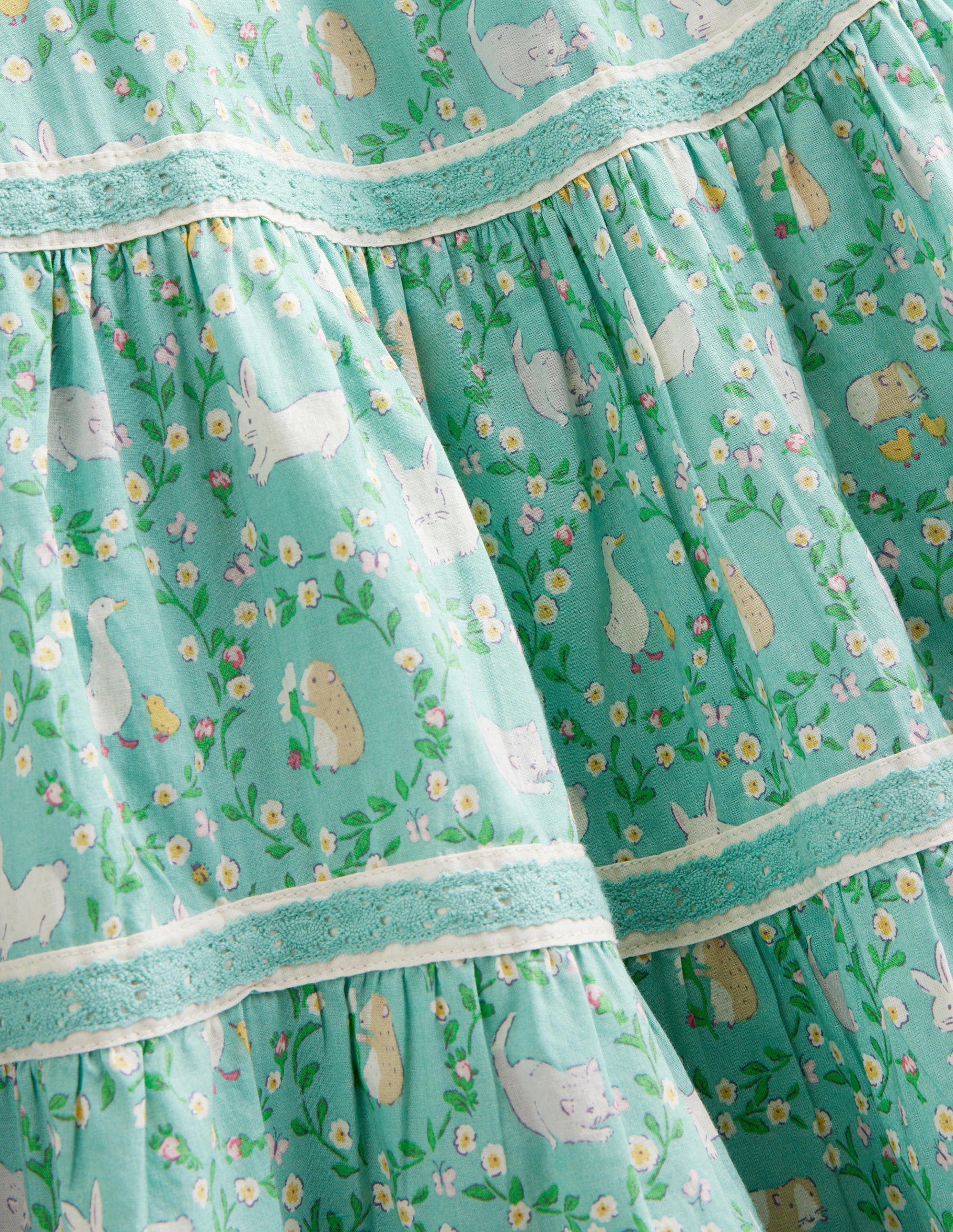 Midi Tiered Skirt-Hot Spring Bunnies - Image 3