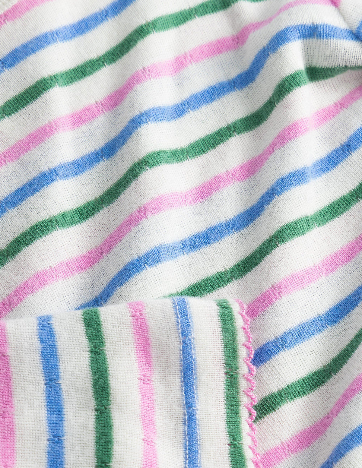 Supersoft Pointelle T-shirt-Boto Pink/Blue-3