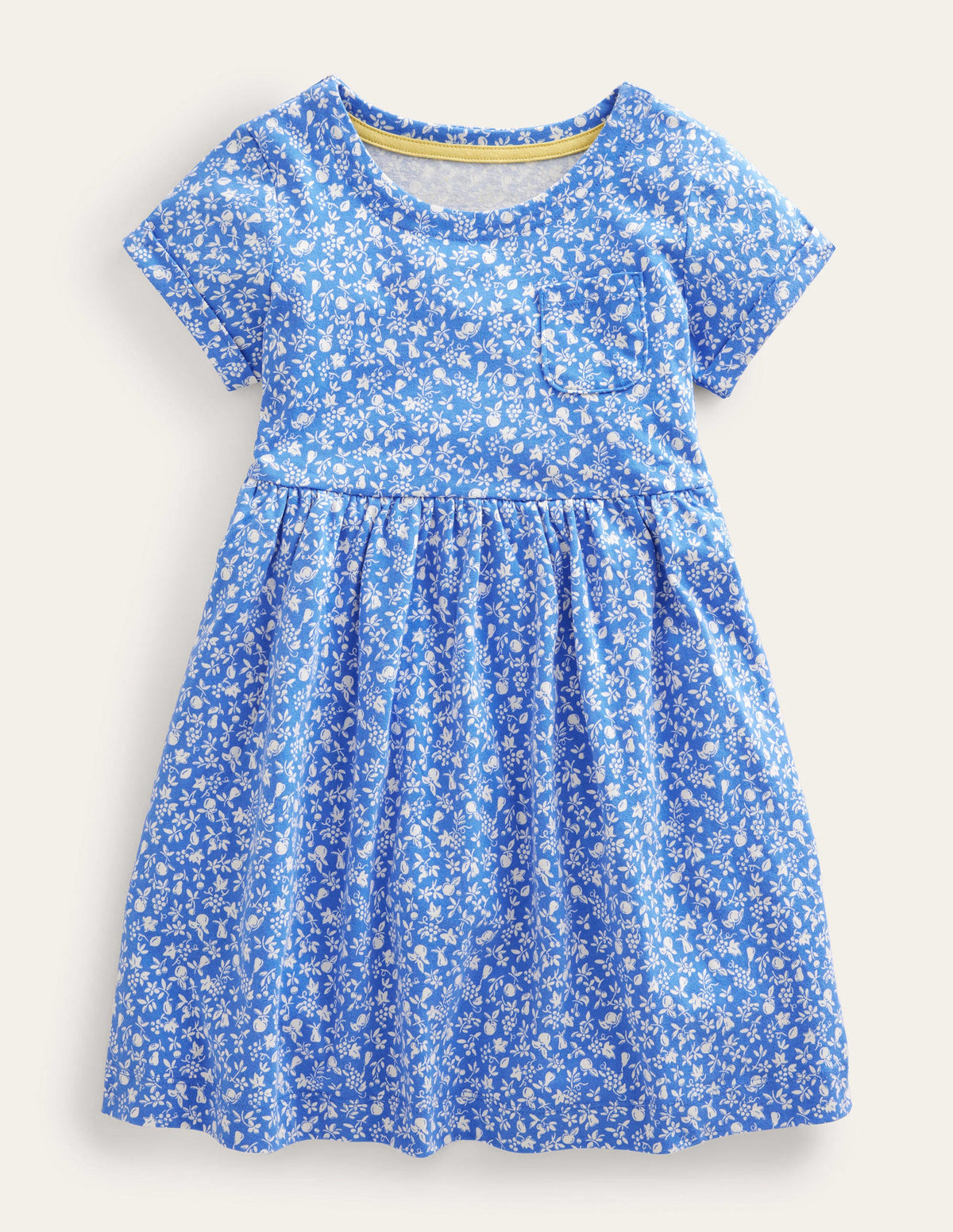 Short Sleeve Fun Jersey Dress-Penzance Blue Orchard-1