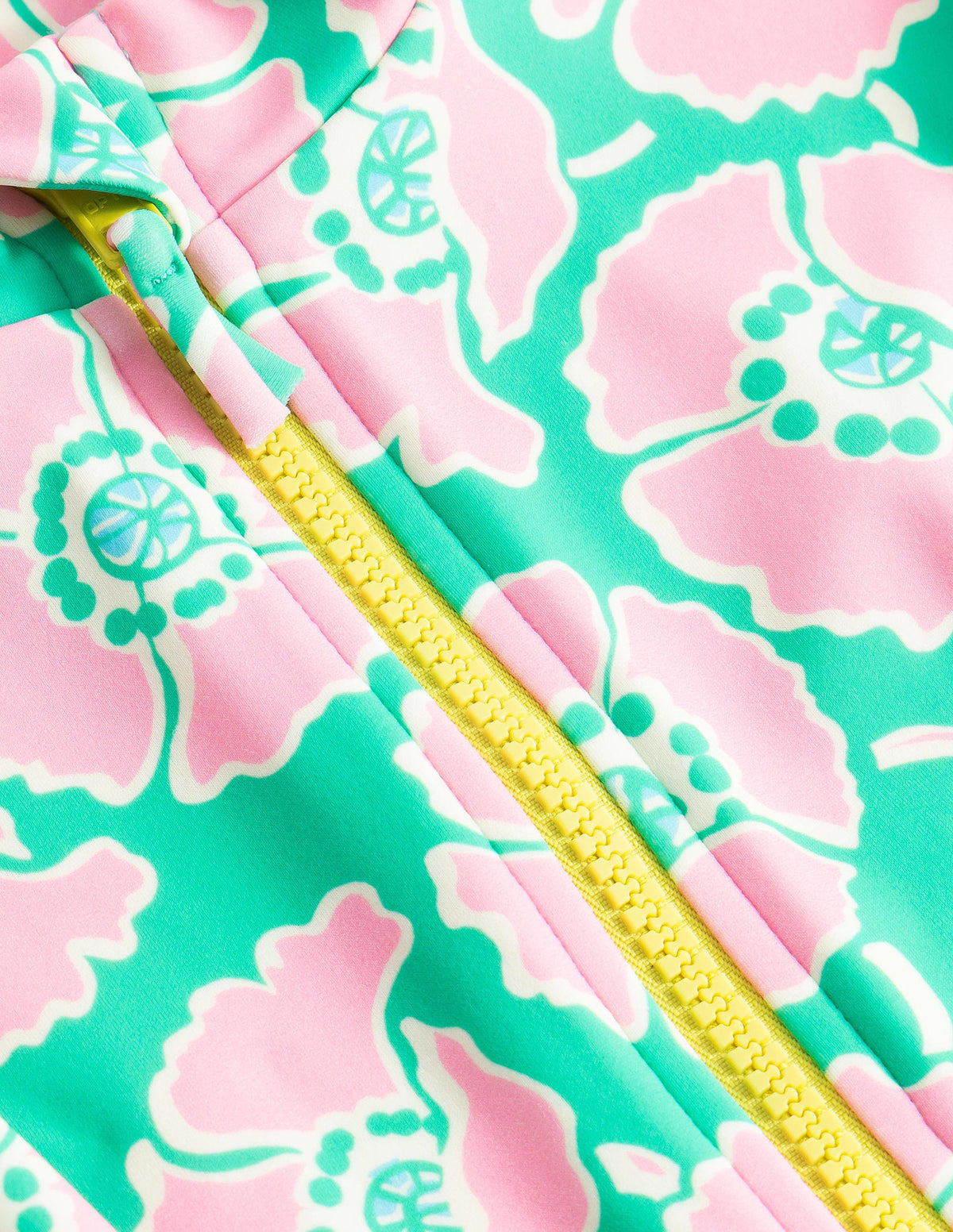 Long-sleeved Swimsuit-Lilac/Green Poppies-3