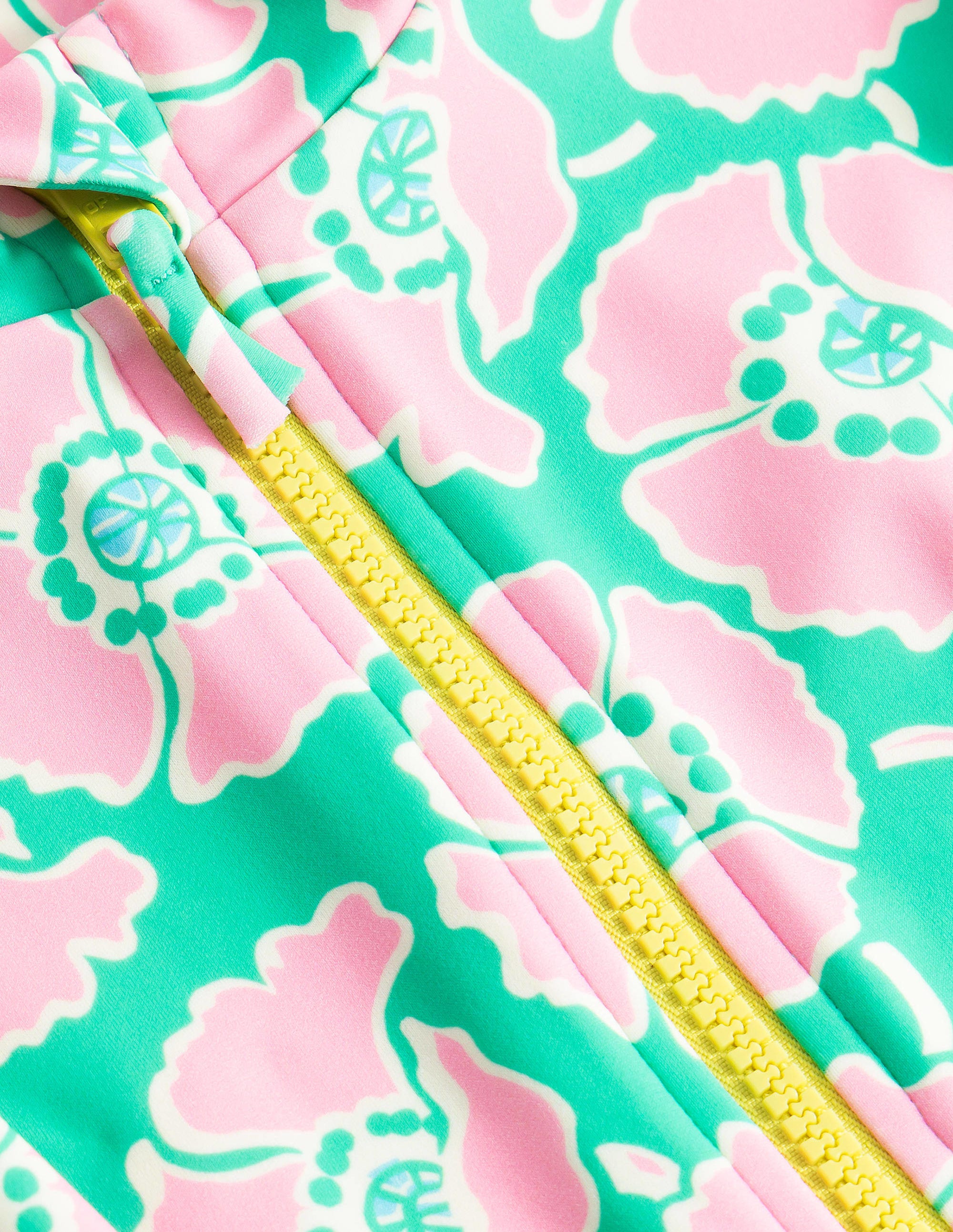 Long-sleeved Swimsuit-Lilac/Green Poppies - Image 3