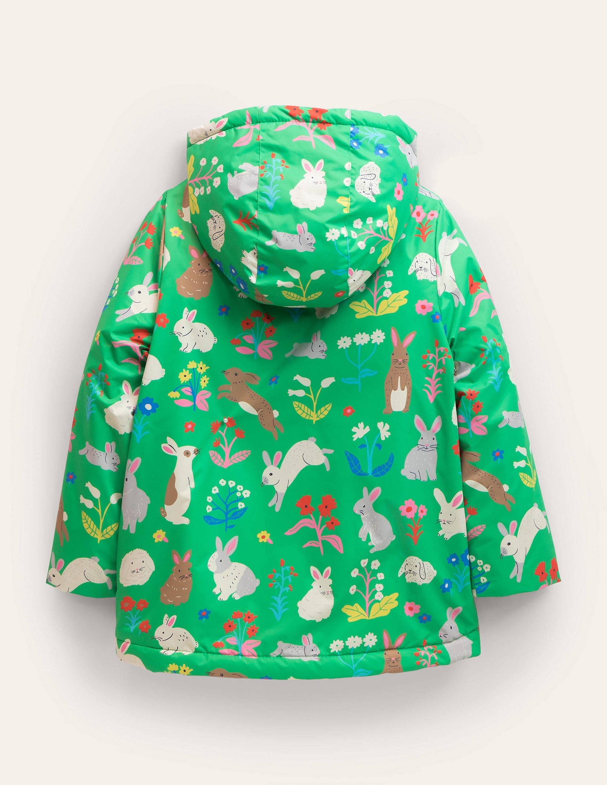 Sherpa Lined Anorak-Aloe Green Bunnies-2