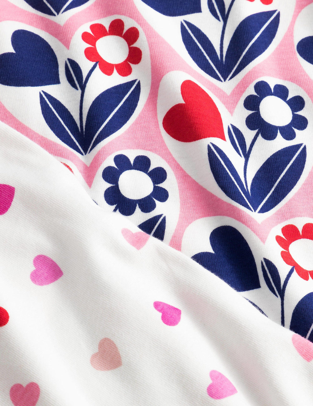 Twin Pack Snug Pajamas-Pink/Navy Hearts - Image 3