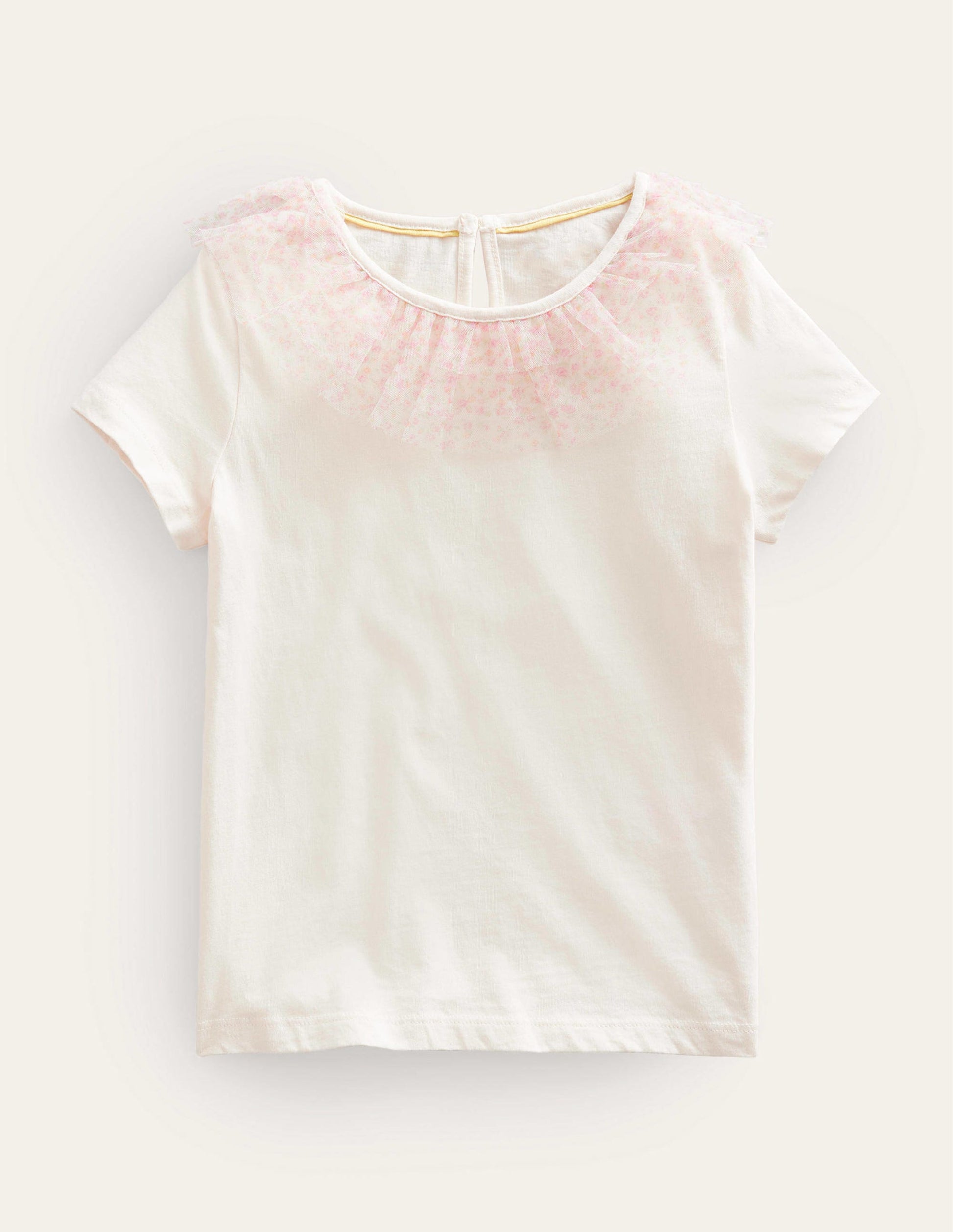 Tulle Jersey Top-Vanilla Pod-1