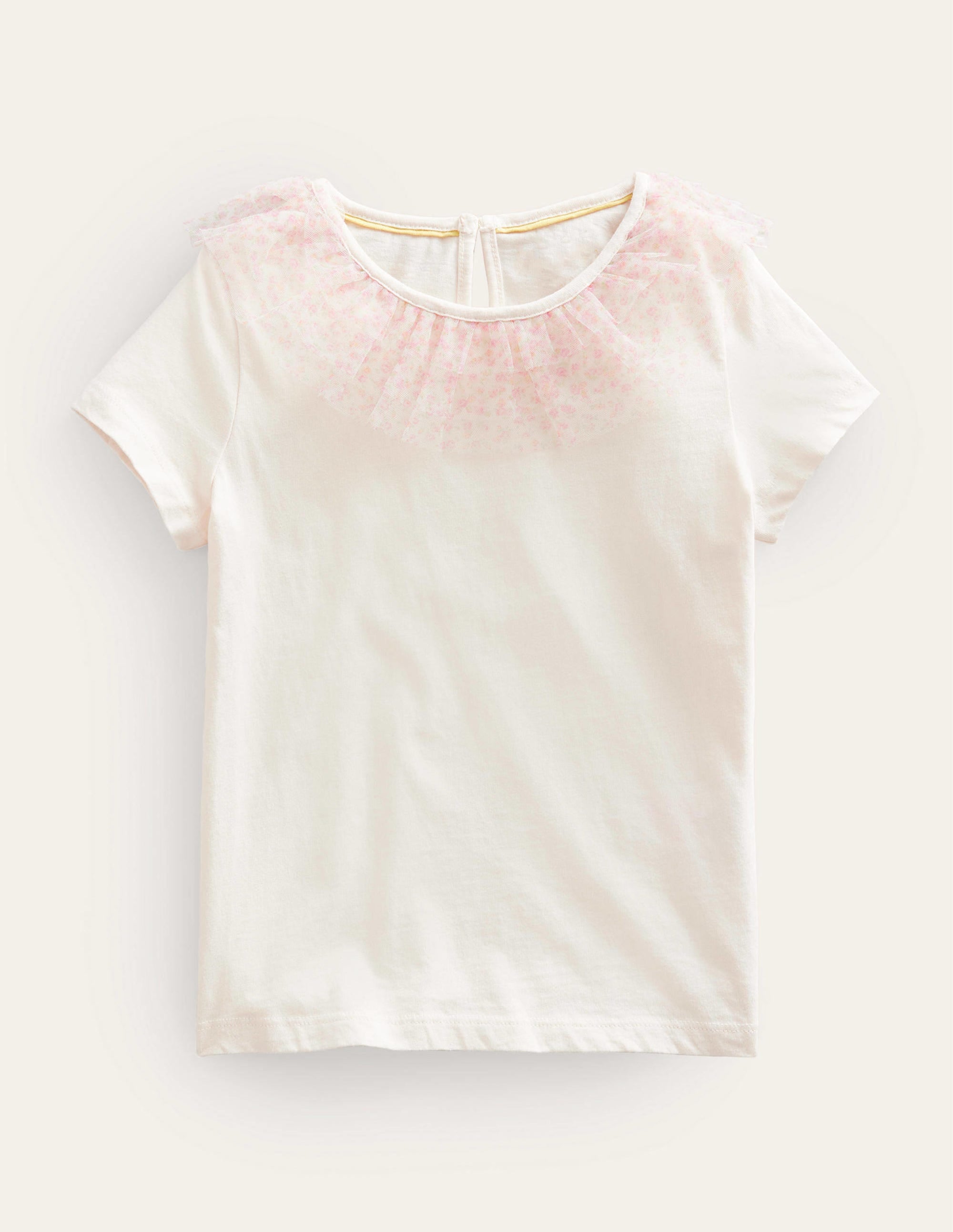 Tulle Jersey Top-Vanilla Pod - Image 1