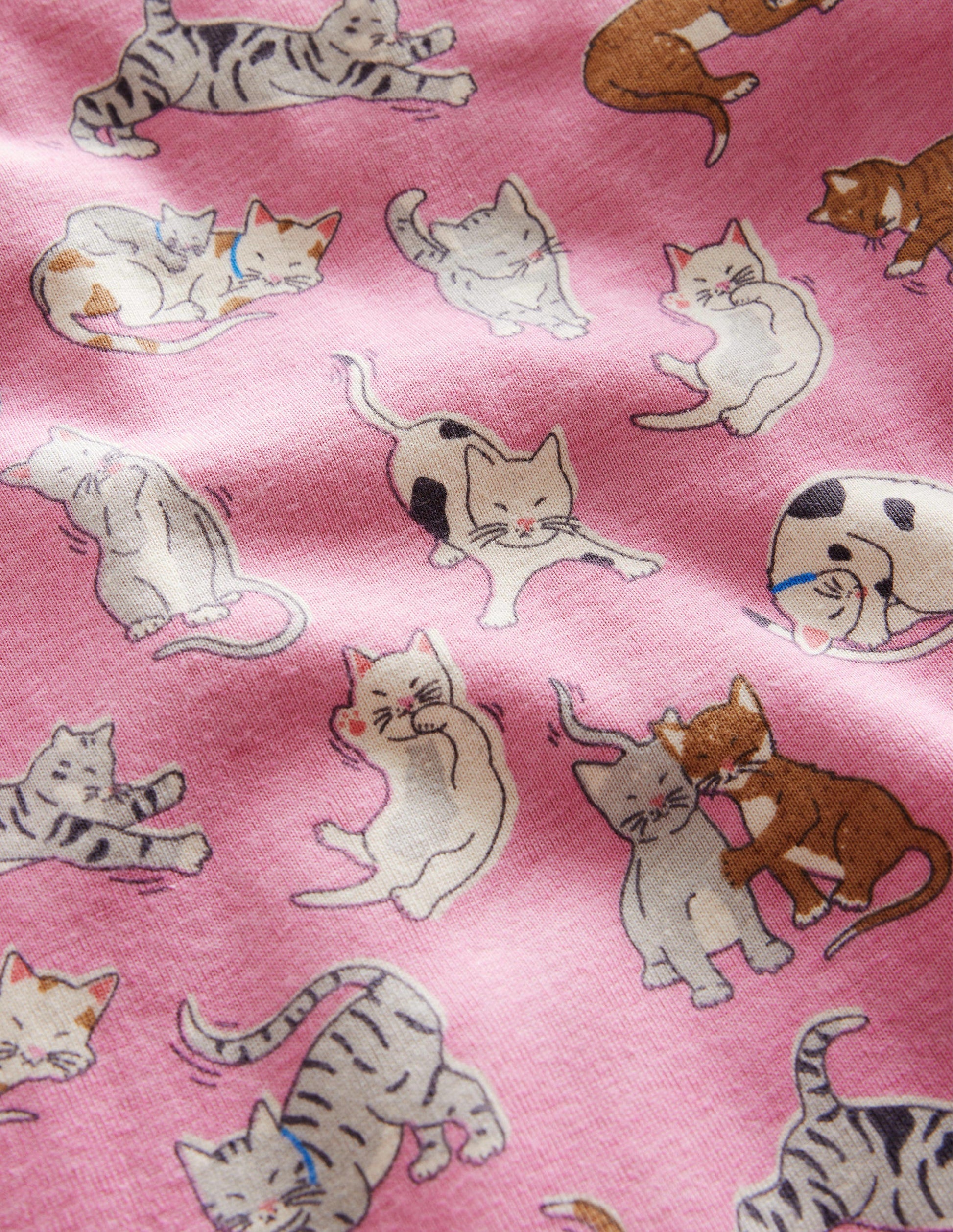 Snug Long John Pajamas-Formica Pink Cats-3