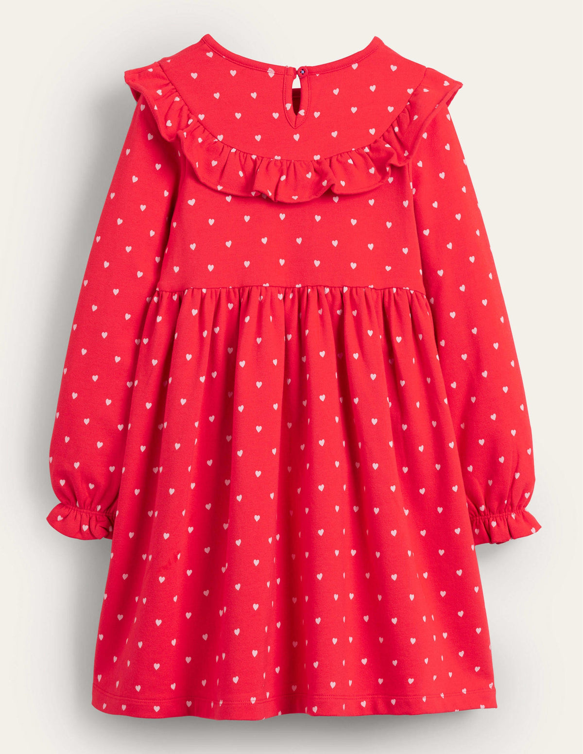 Jersey Yoke Dress-Strawberry Tart Tiny Hearts-2