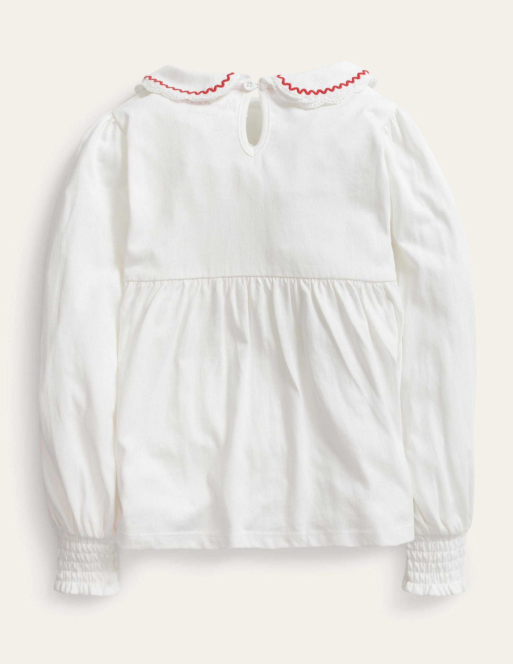 Collared Jersey Top-Ivory-2