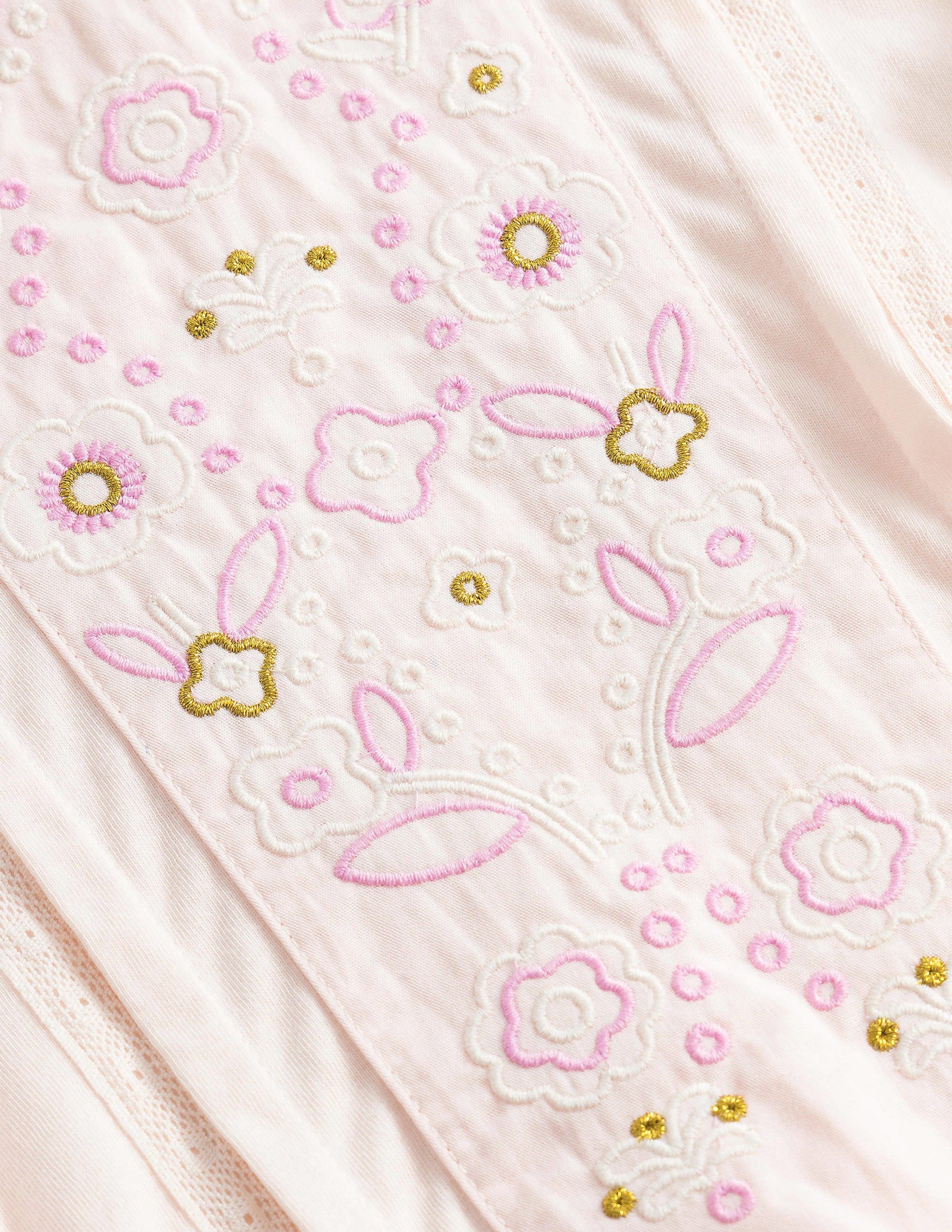 Lace Mix Jersey Top-Boto Pink-3