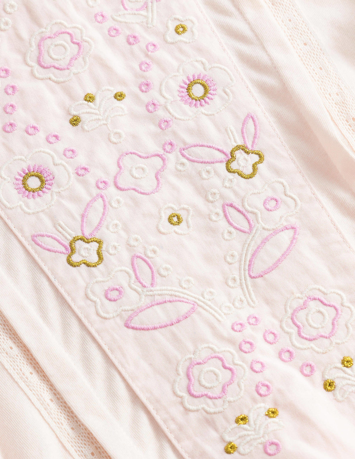 Lace Mix Jersey Top-Boto Pink - Image 3