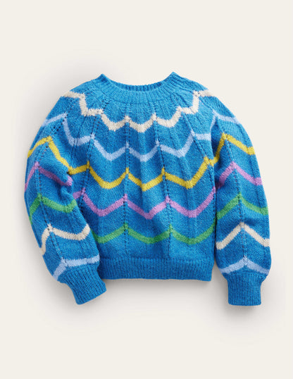 Fun Sweater-Blue Scallop Stripe-1