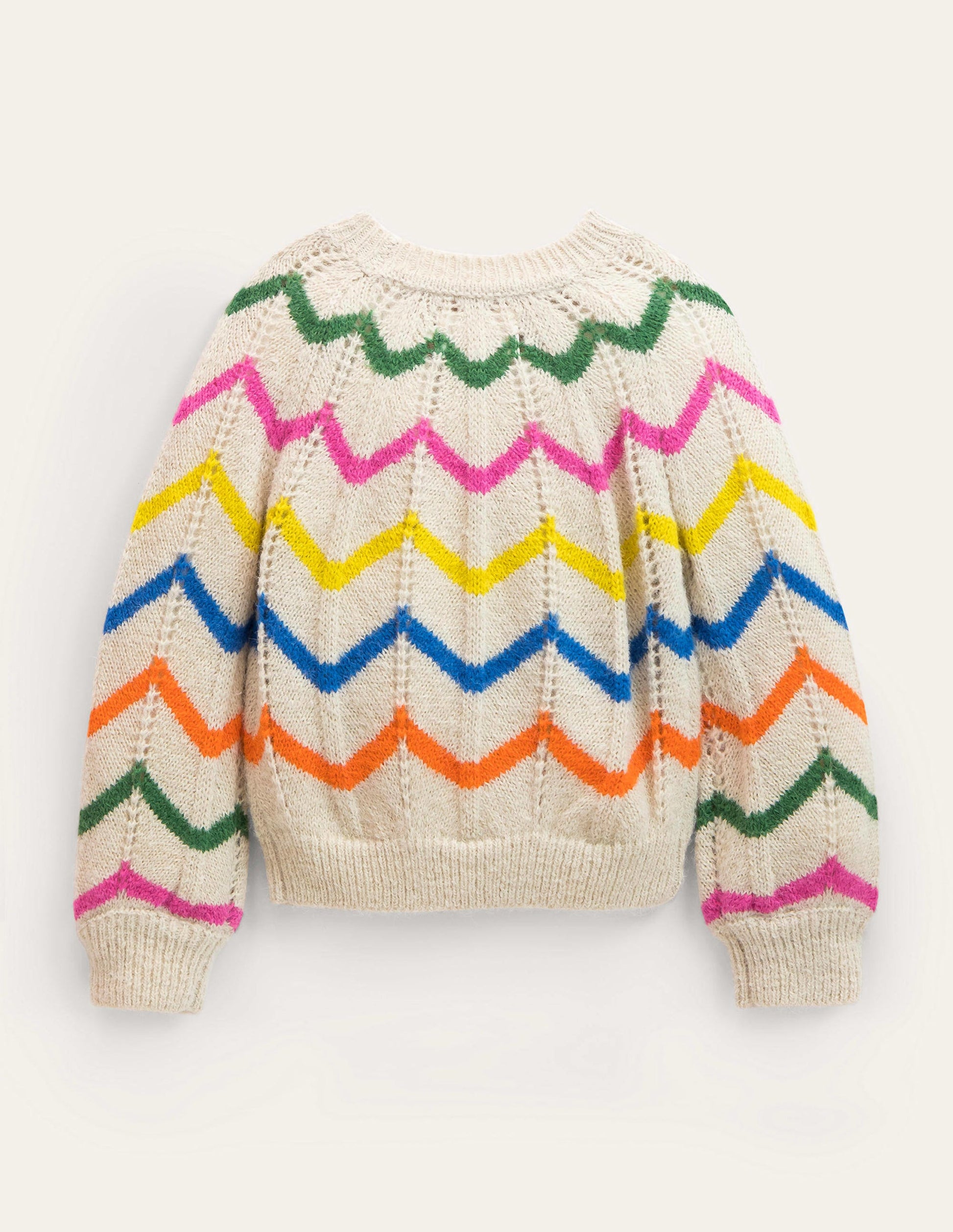 Fun Sweater-Ecru Marl Scallop Stripe-2