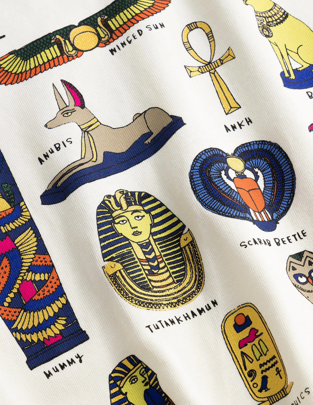Printed Raglan Top-Tickled Pink Ancient Egypt-3