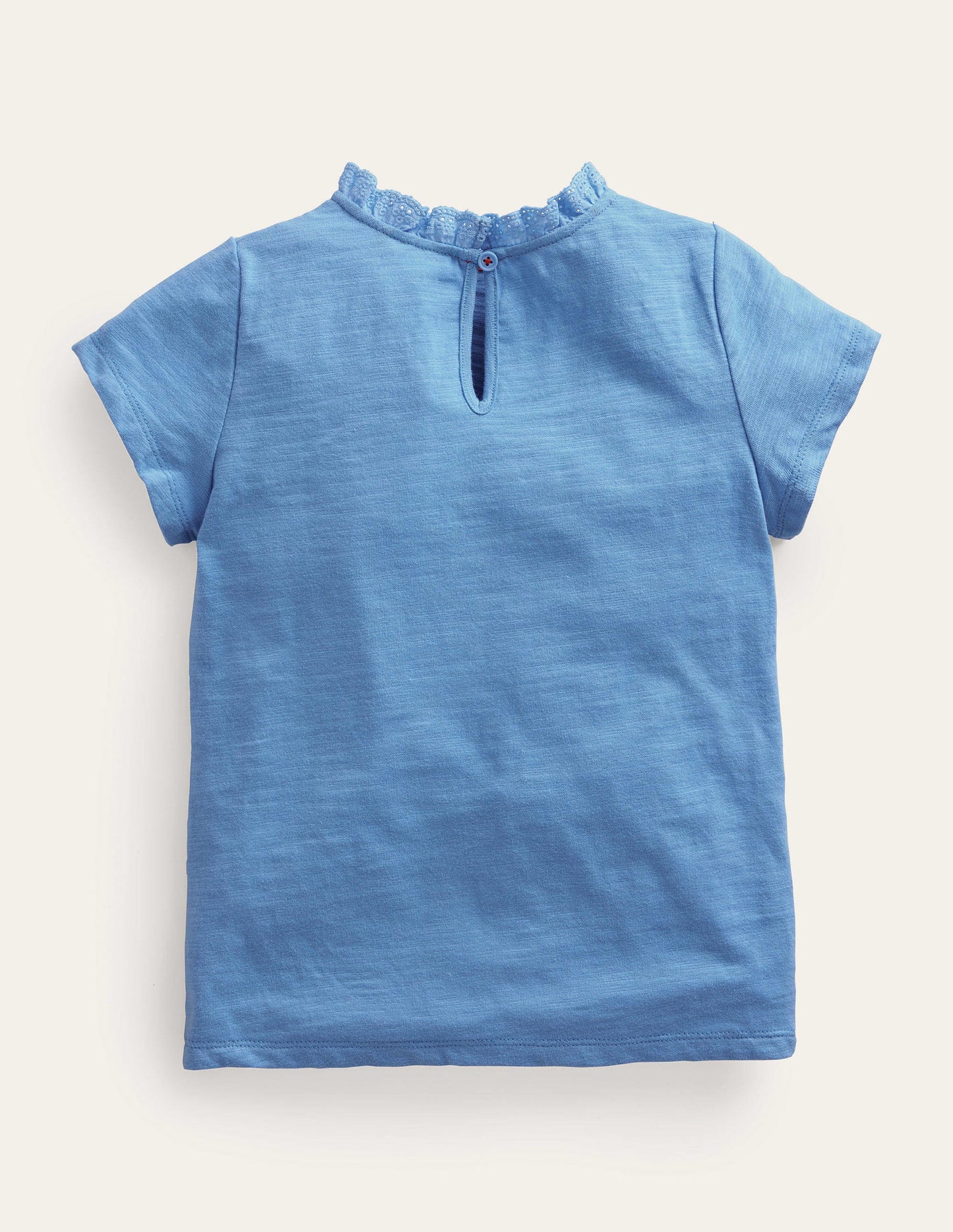 Broderie Pocket T-shirt-Vista Blue