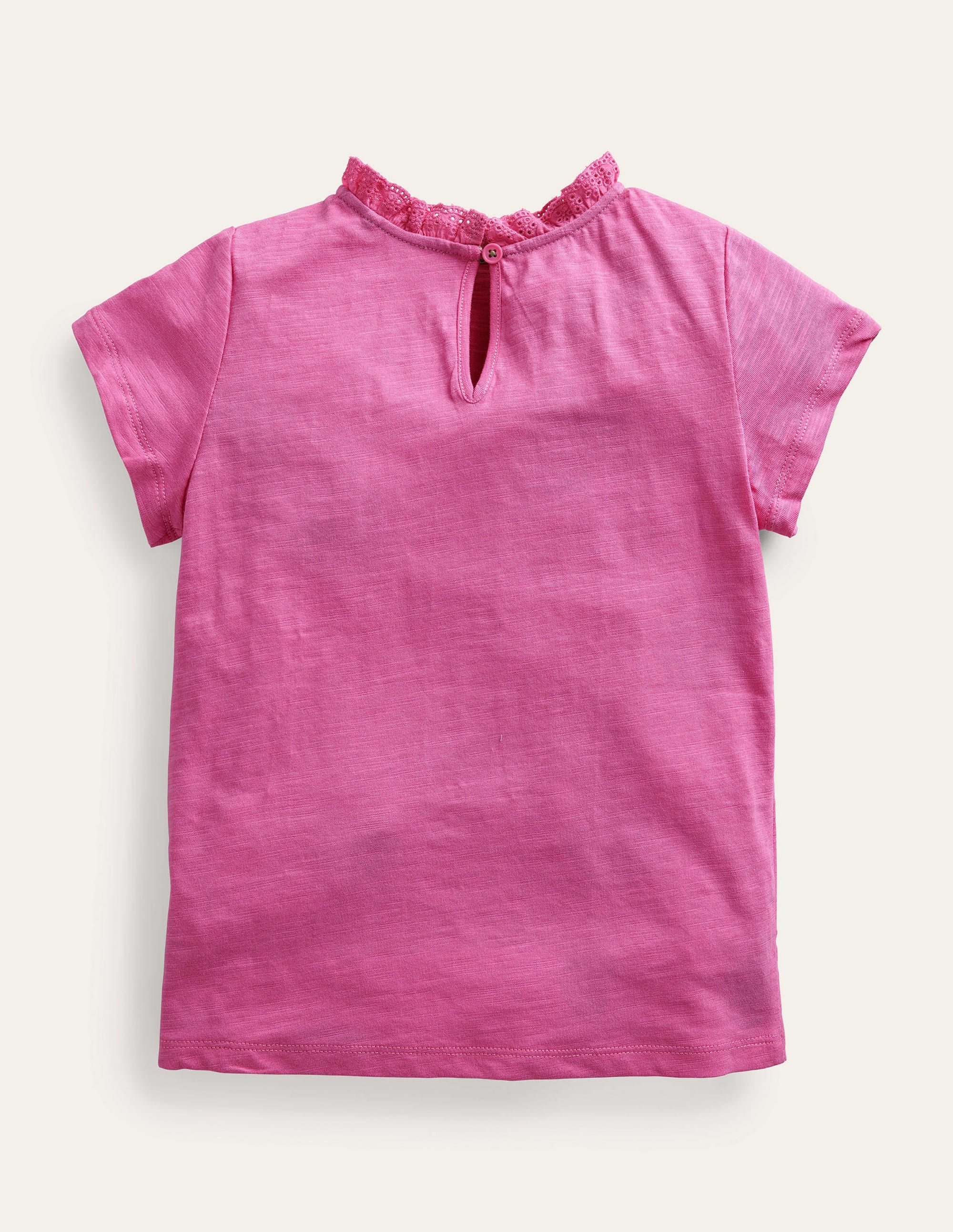 Broderie Pocket T-shirt-Tickled Pink - Image 2