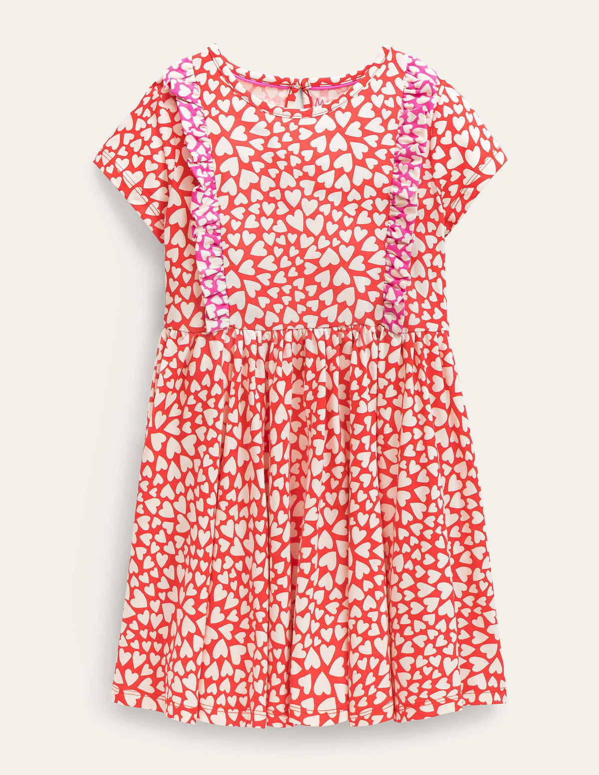 Frilly Twirly Dress-Strawberry Tart Red Hearts - Image 1