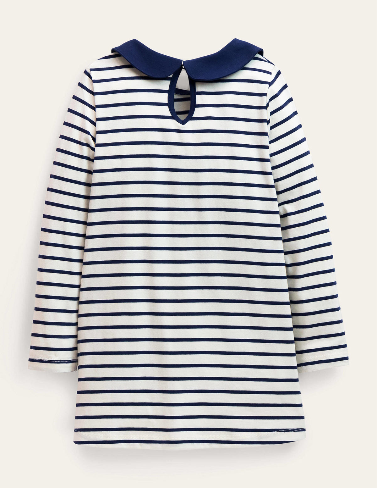 Jersey Pocket Tunic-Ivory/College Navy Birds - Image 2