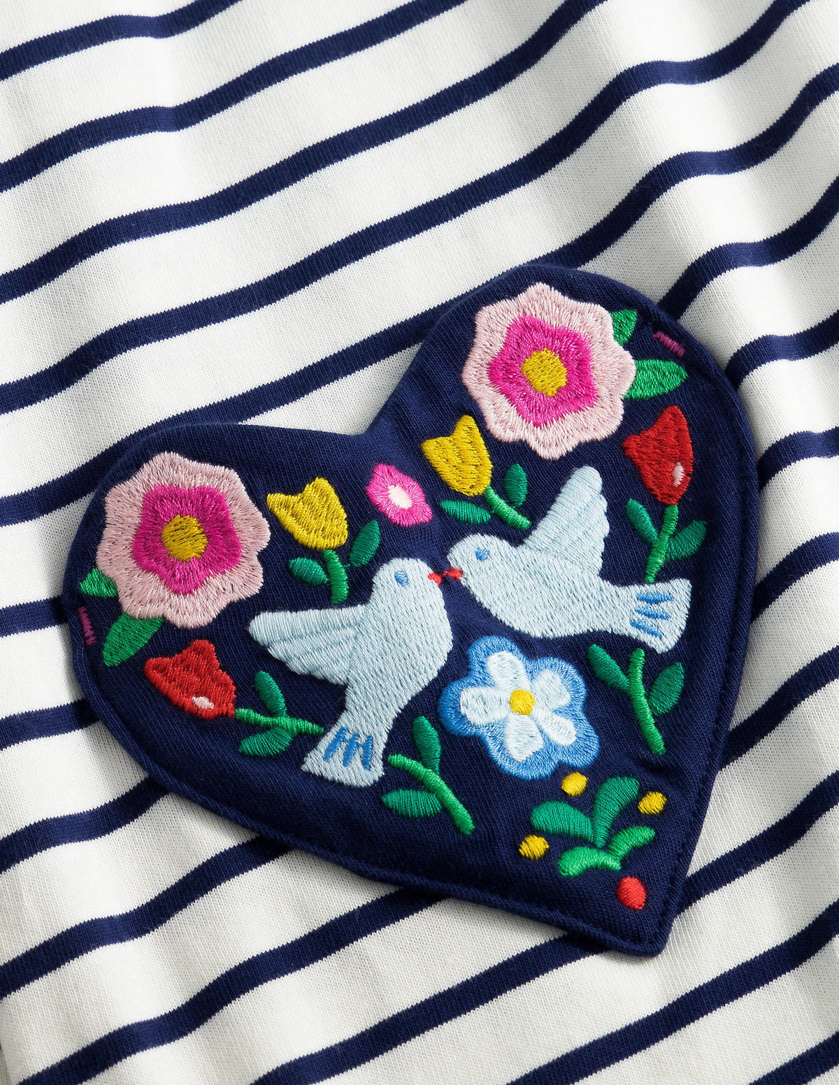 Jersey Pocket Tunic-Ivory/College Navy Birds-3