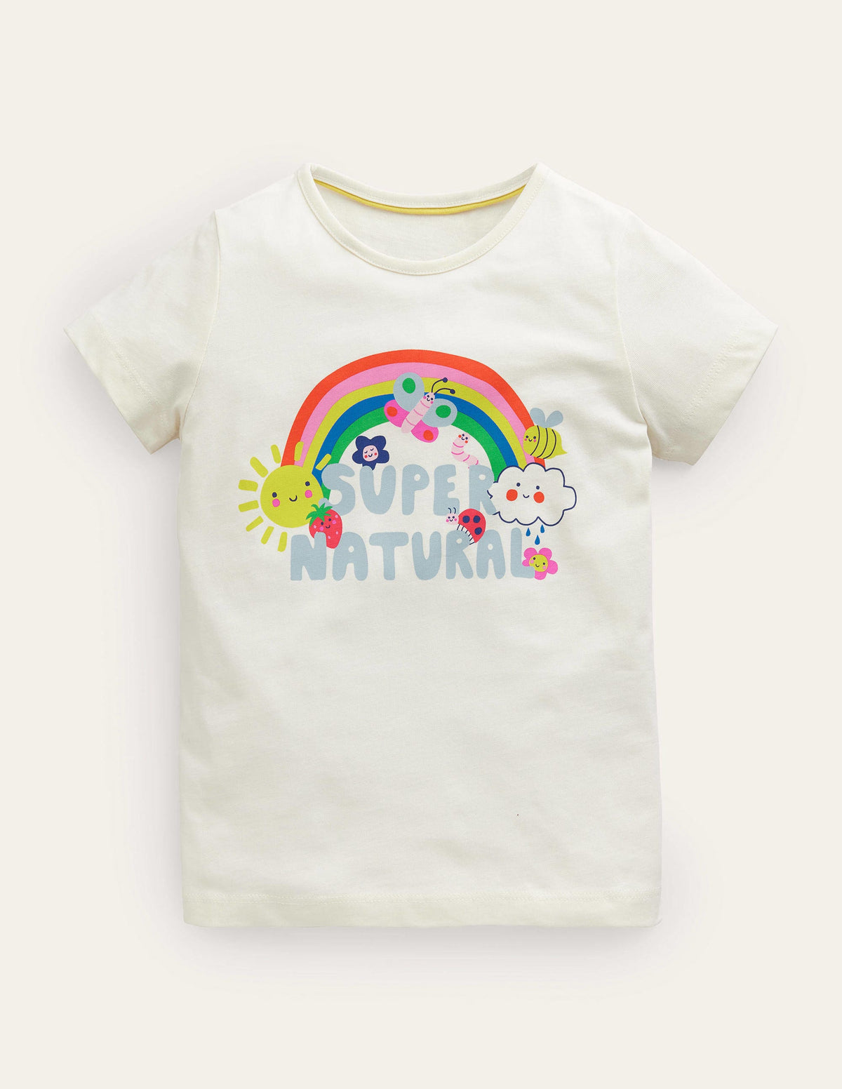 Printed Graphic T-Shirt-Ivory Super Natural - Image 1
