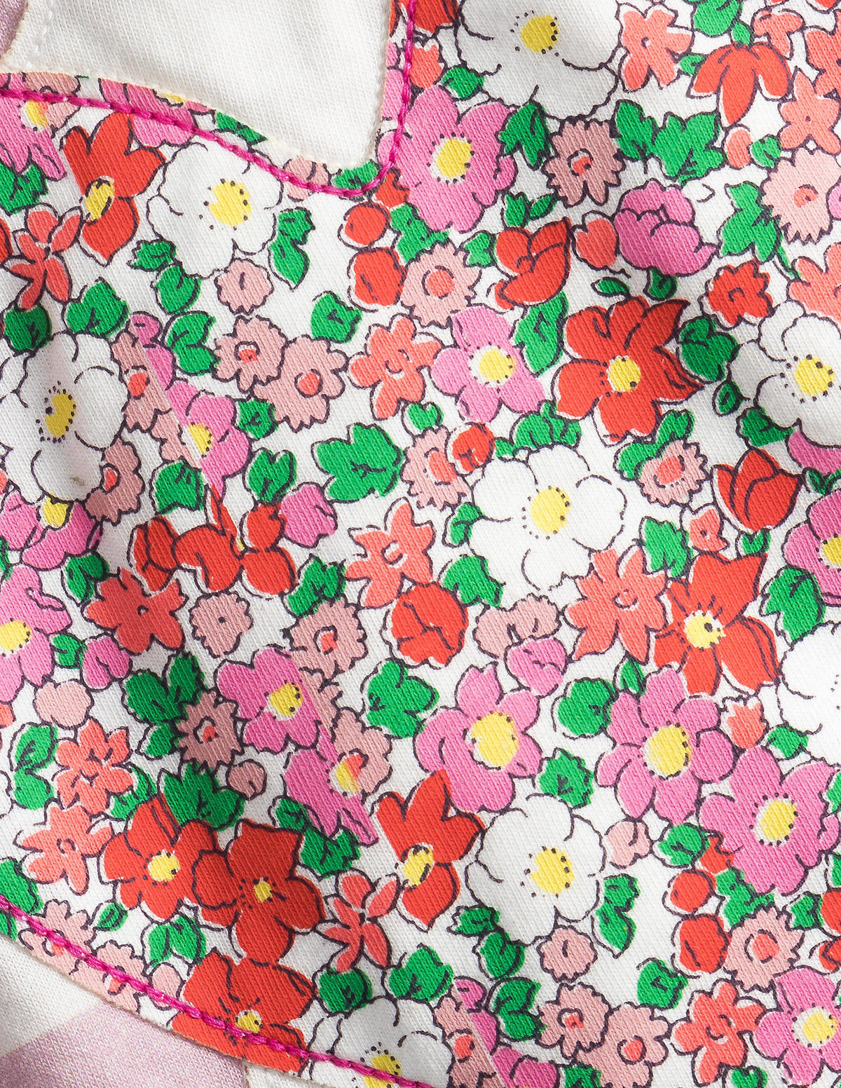 Long Sleeve Appliqué Top-Boto Pink/Ivory Heart Bunny-3