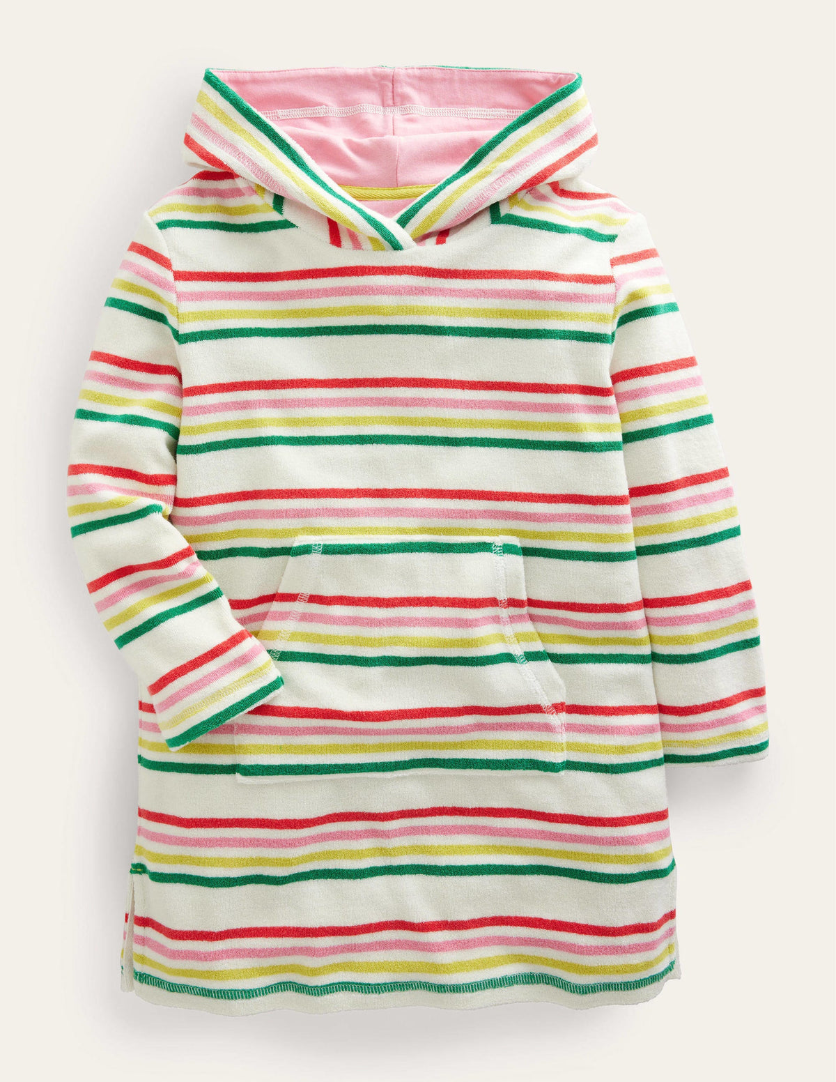 Pattern Towelling Beach Dress-Multi Stripe - Image 1