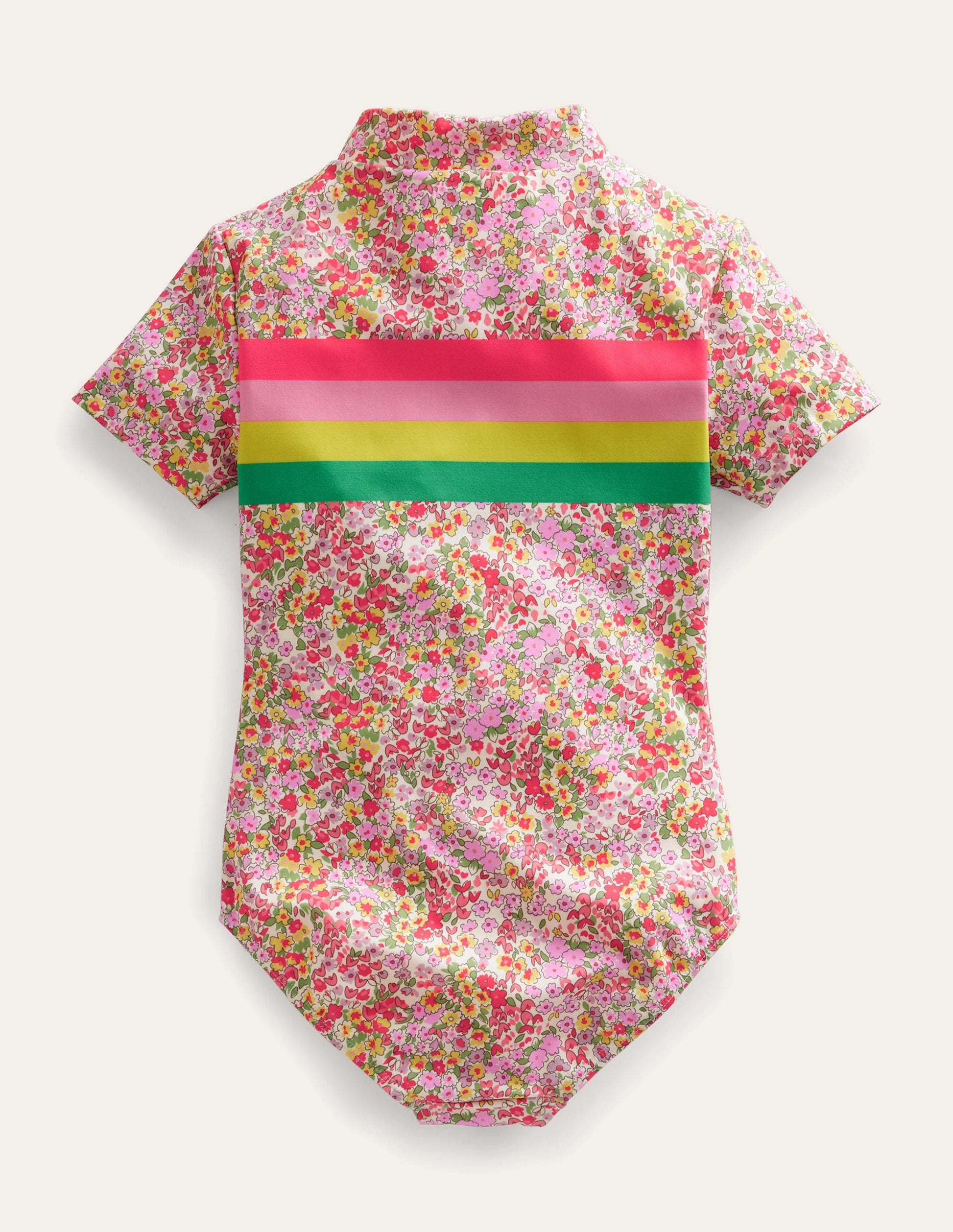 Short-sleeved Swimsuit-Spring Time Floral-2