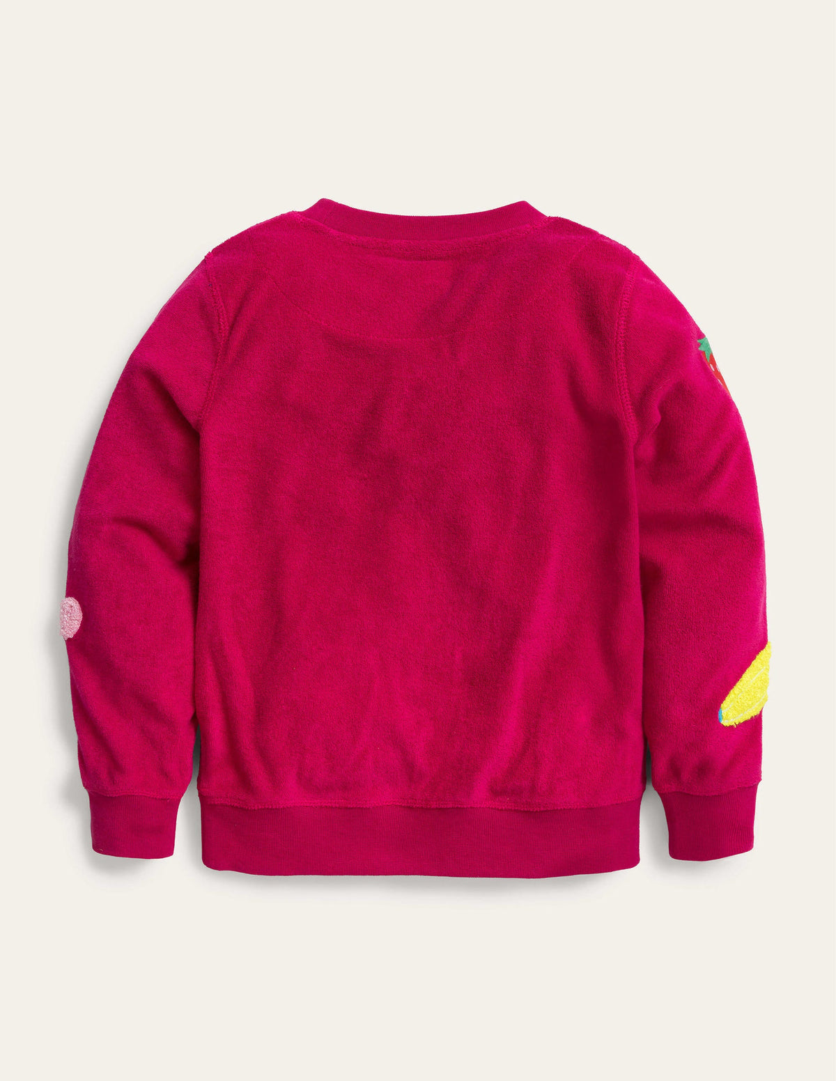 Toweling Logo Sweatshirt-Candy Cane Pink-2