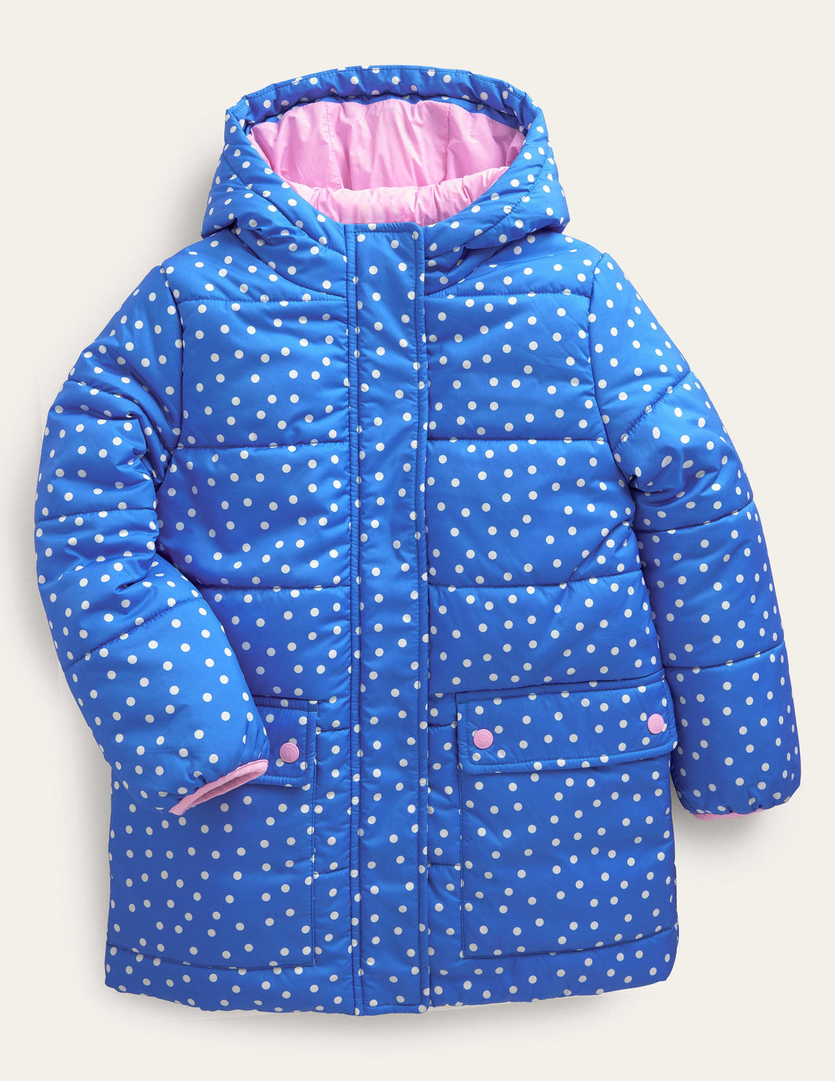 Lofty Puffa Coat-Cabana Blue Spot-1
