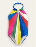 Halterneck Swimsuit-Multi