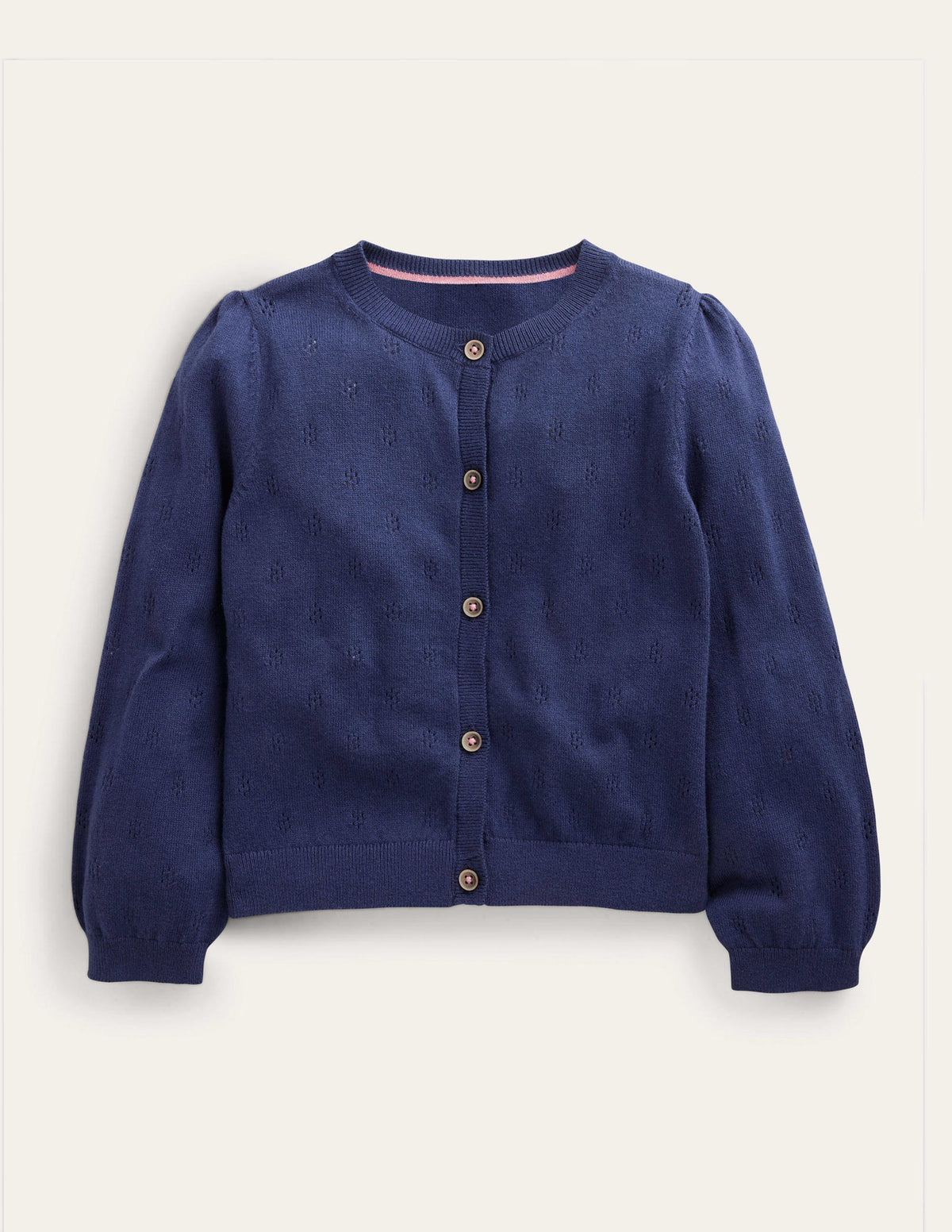 Cotton Cashmere Cardigan-College Navy - Image 1