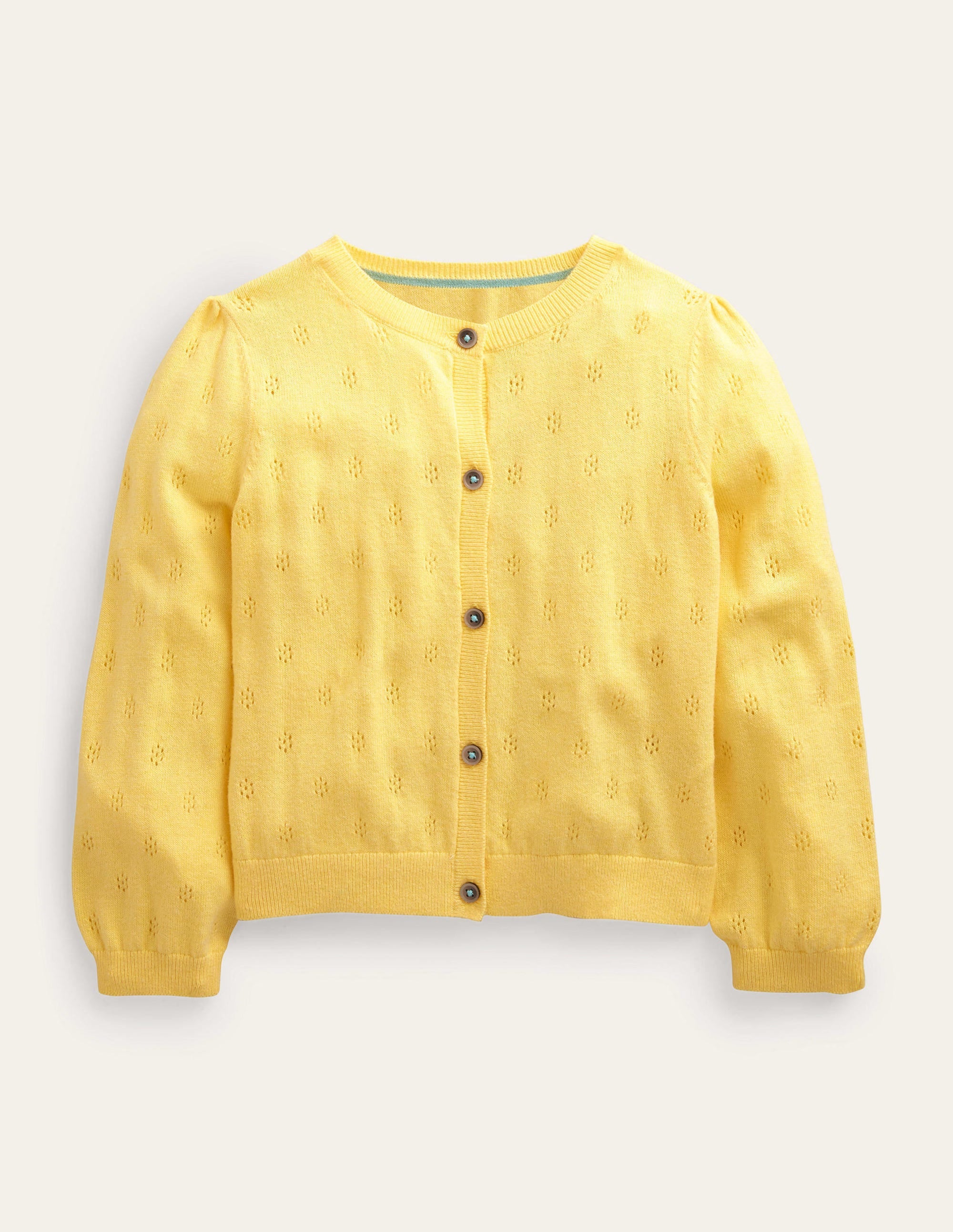 Cotton Cashmere Cardigan-Soft Lemon - Image 1