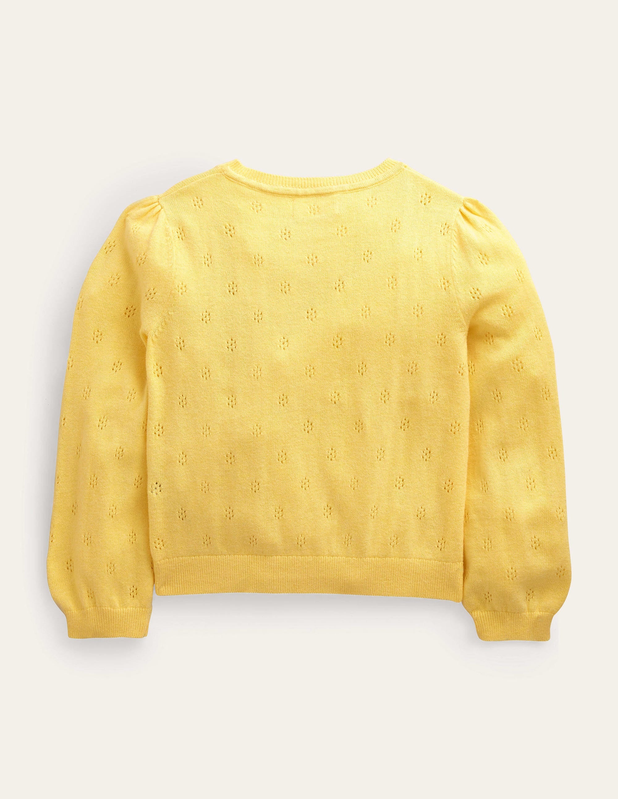Cotton Cashmere Cardigan-Soft Lemon - Image 2