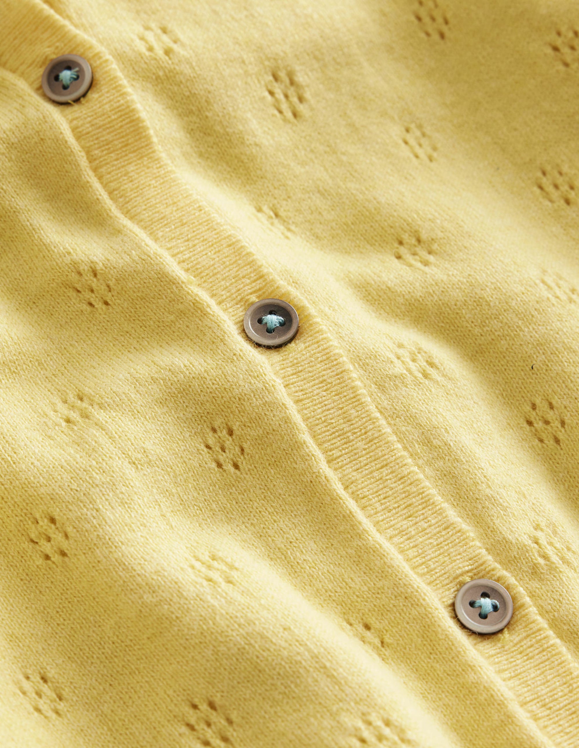 Cotton Cashmere Cardigan-Soft Lemon - Image 3