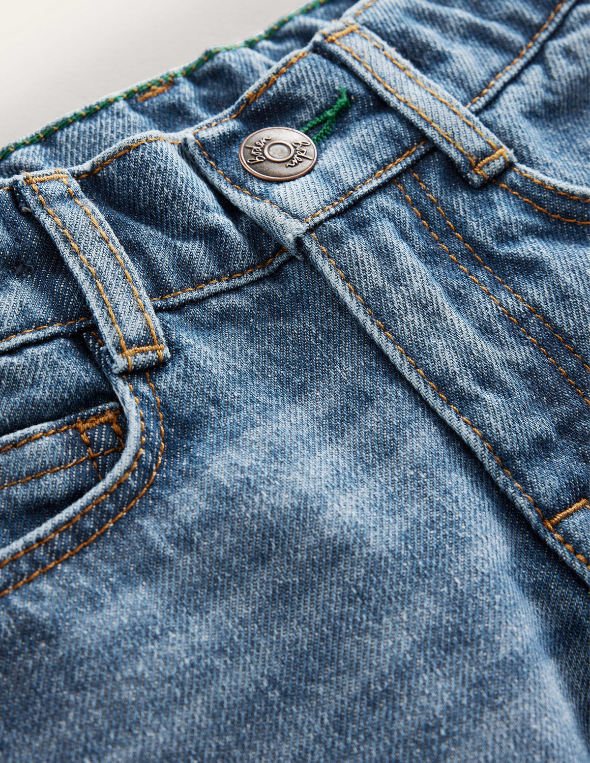Cuffed Denim Jeans-Light Vintage Wash - Image 3