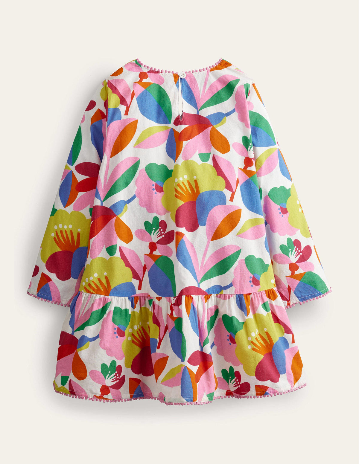 Long-sleeved Printed Kaftan-Ivory, Multi Fabulous Floral-2