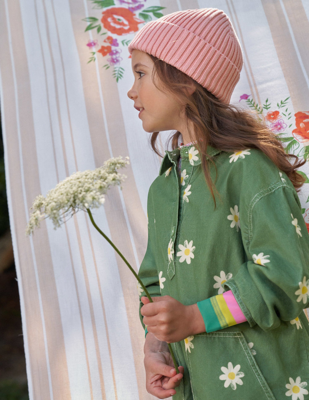 Utility Dress-Safari Green Daisy Stamp - Image 6