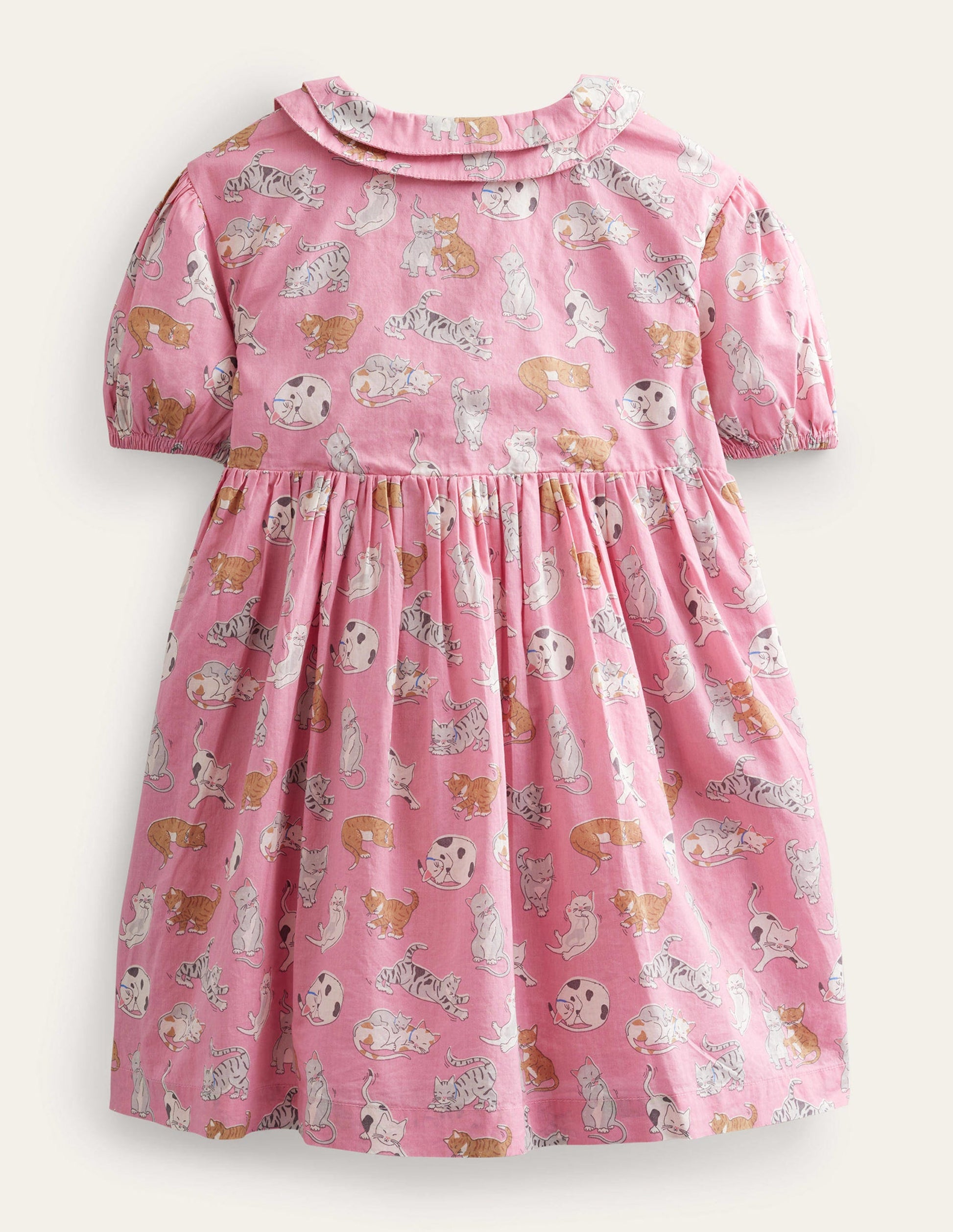 Printed Tea Dress-Formica Pink Cats-2