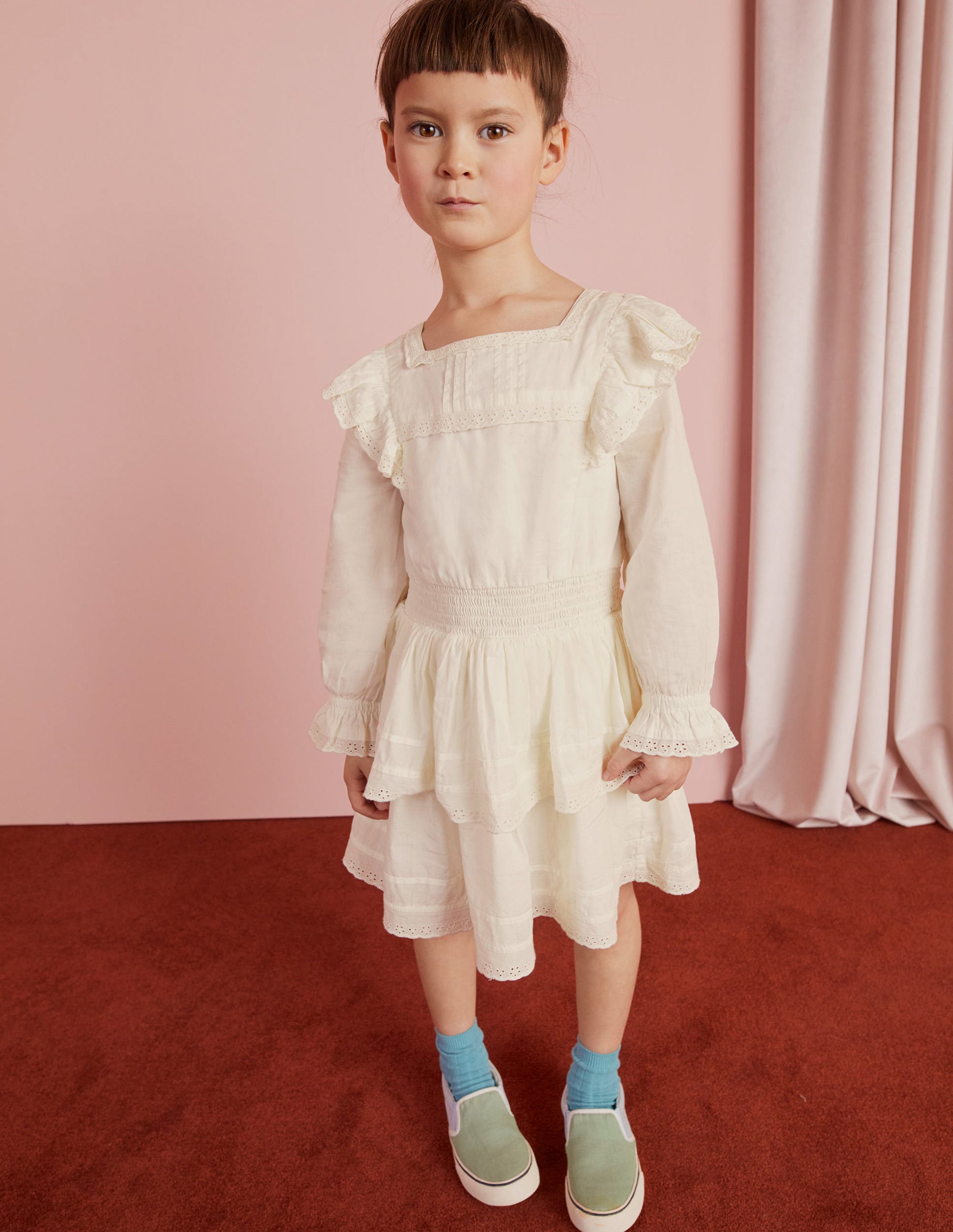 Woven Lace Dress-Ivory - Image 6