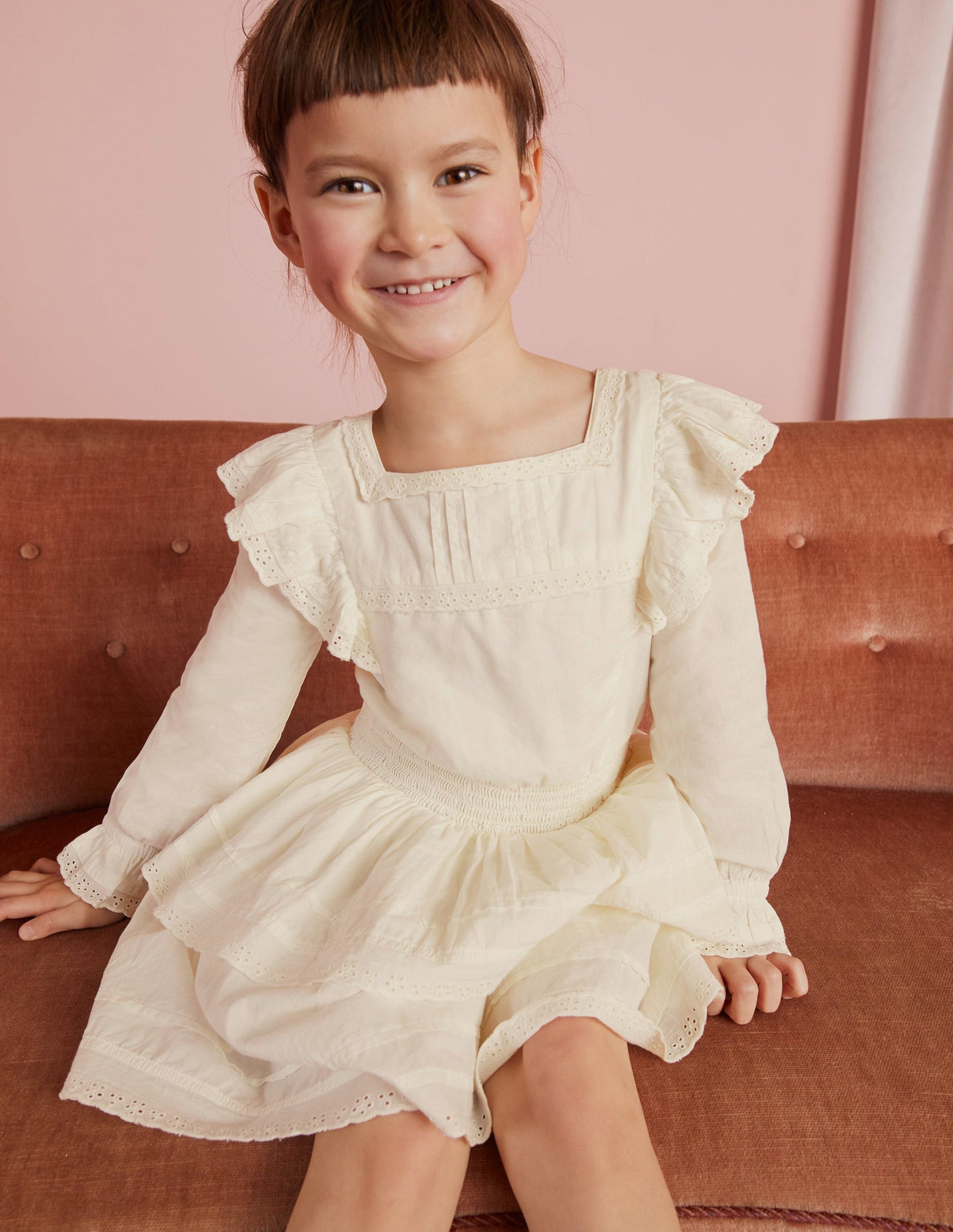 Woven Lace Dress-Ivory-9