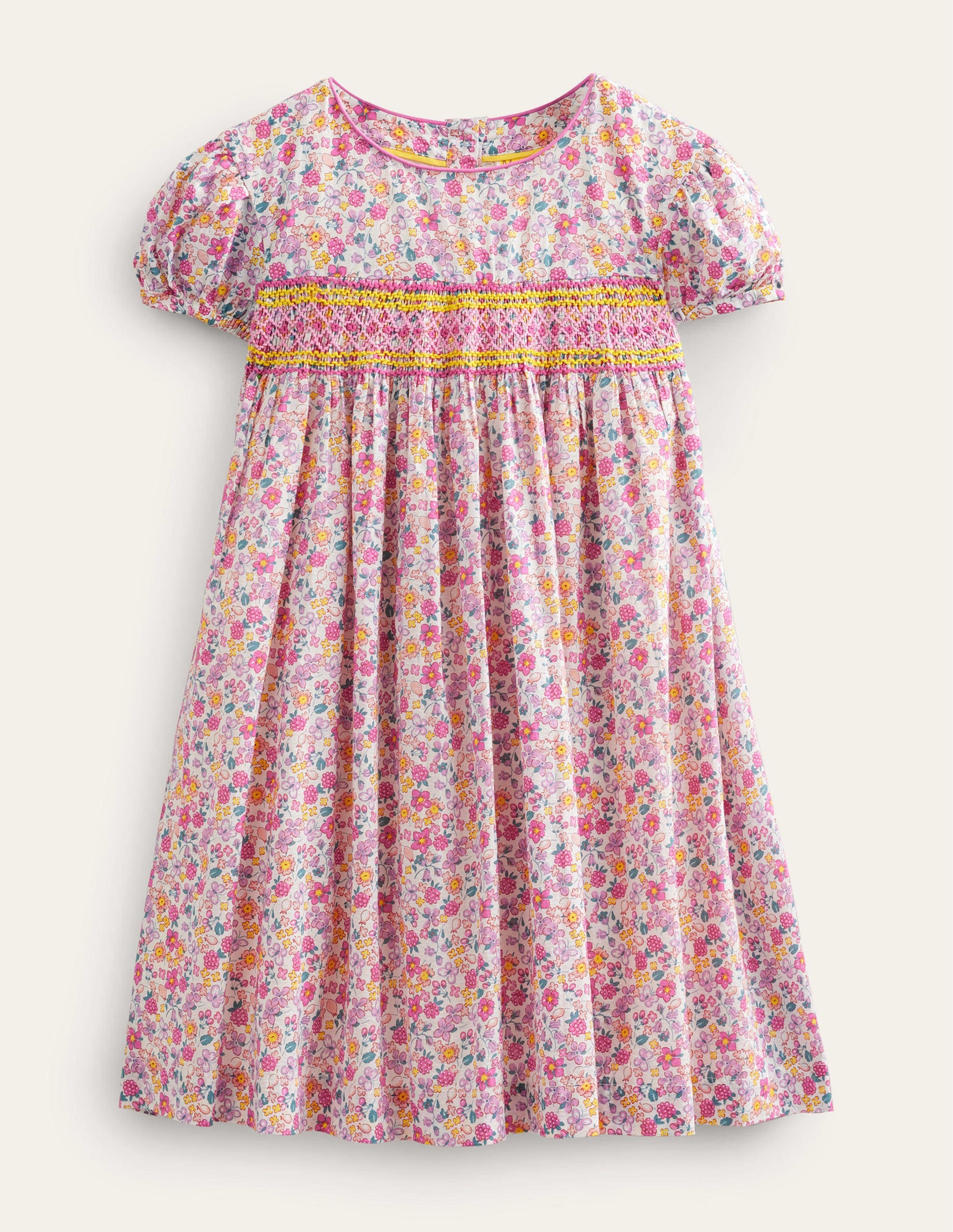 Nostalgic Smocked Dress-Bright Petal Floral - Image 1