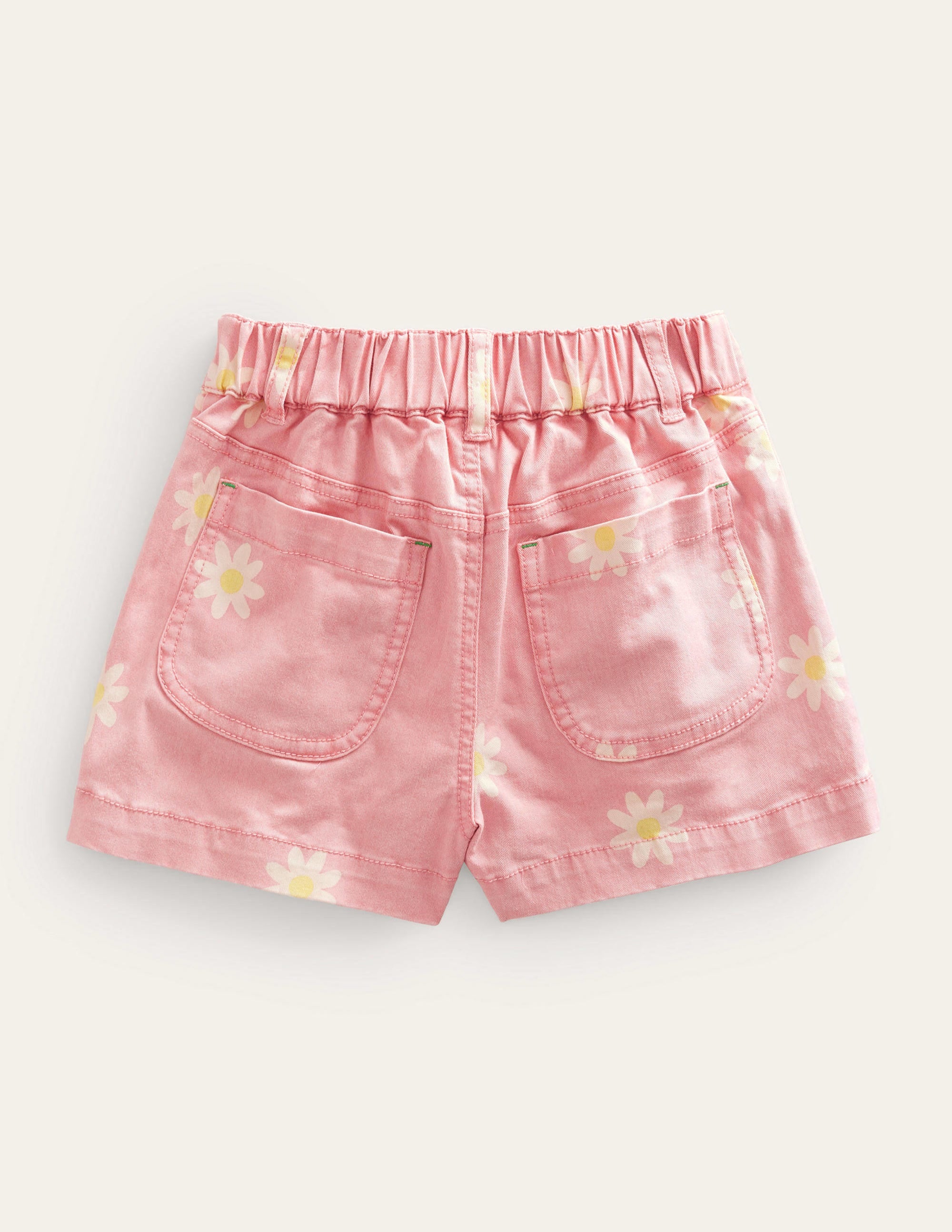 Patch Pocket Shorts-Pink Daisy Stamp - Image 2