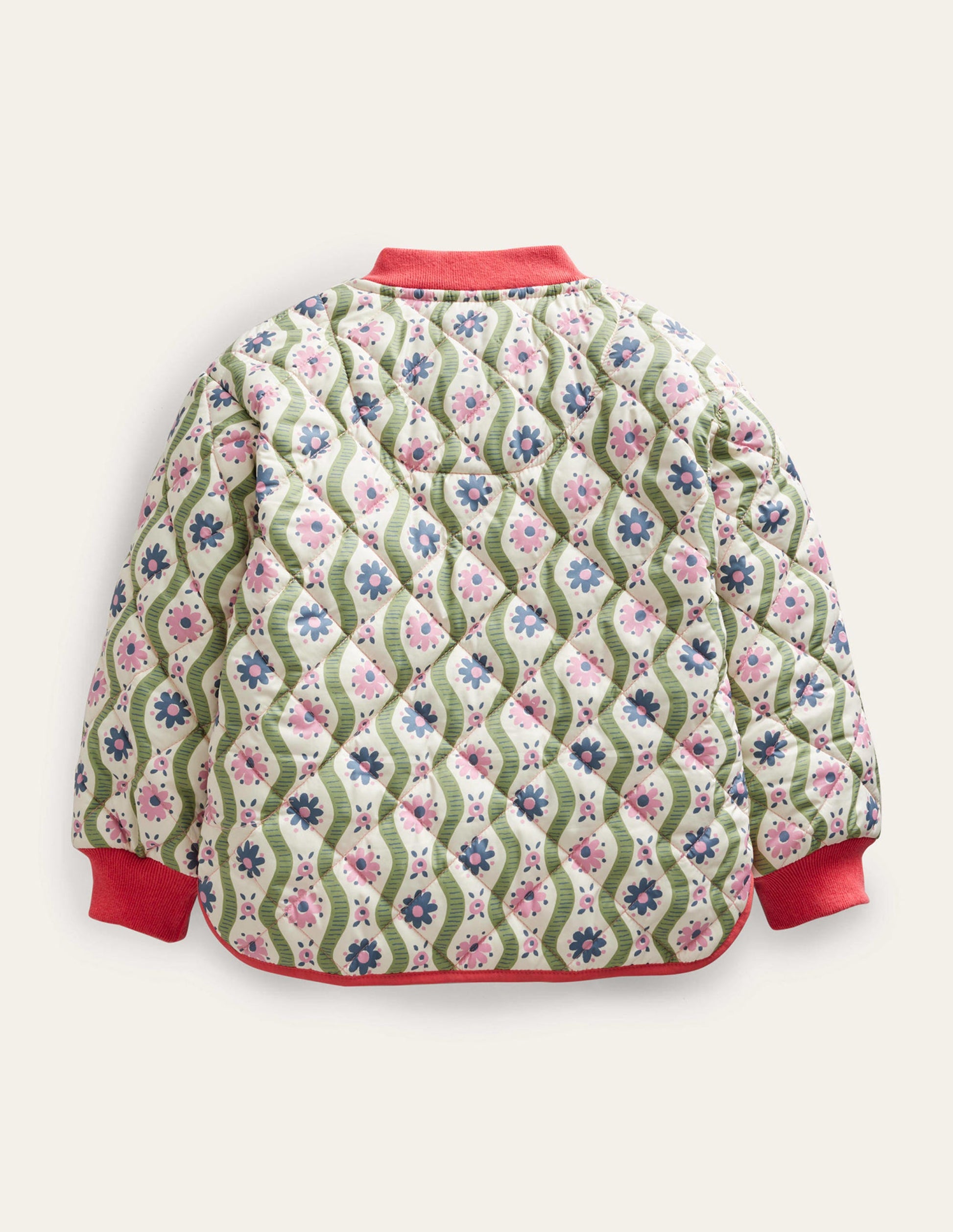 Quilted Bomber Jacket-Vanilla Pod Large Daisy Wave-2