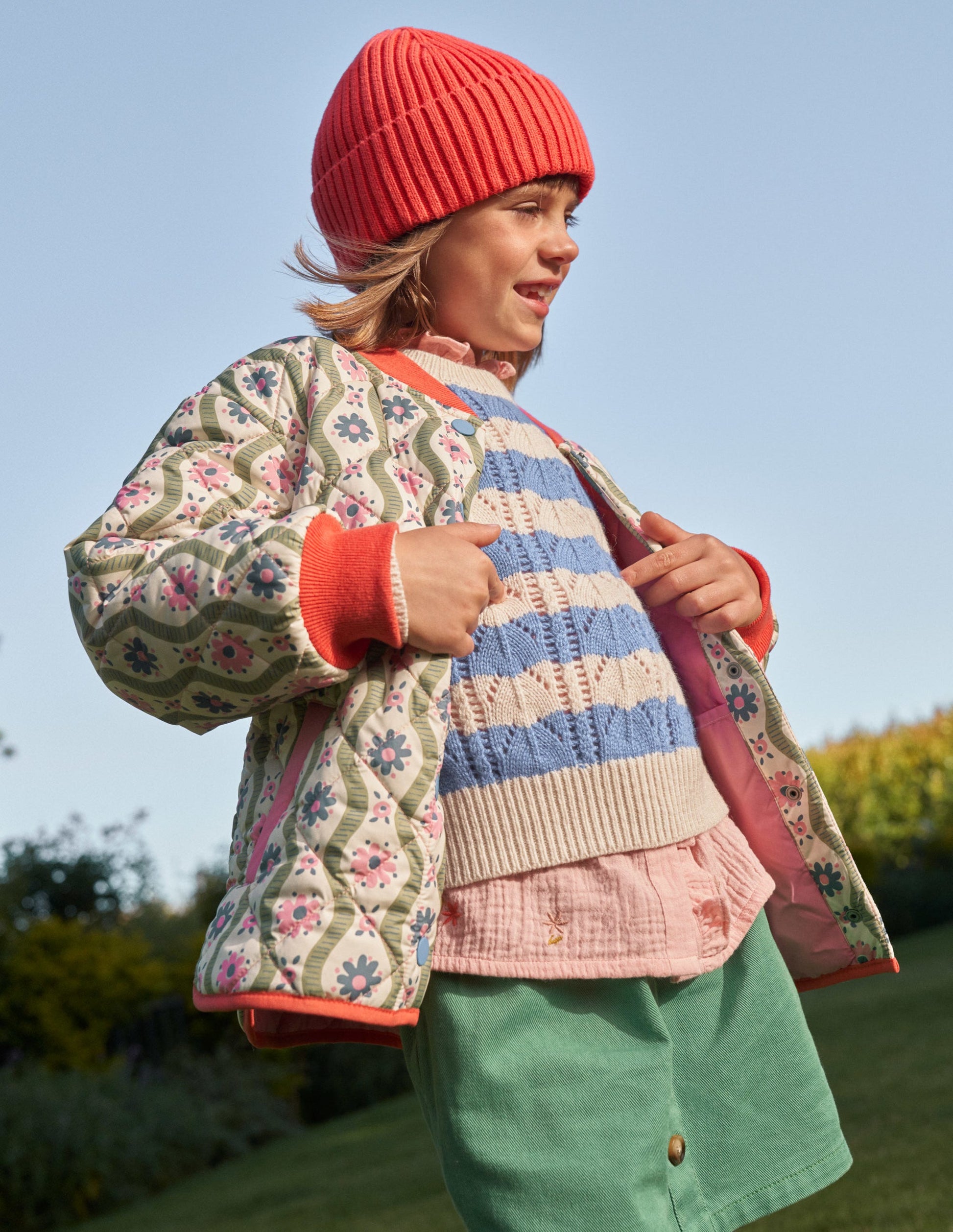 Quilted Bomber Jacket-Vanilla Pod Large Daisy Wave-5