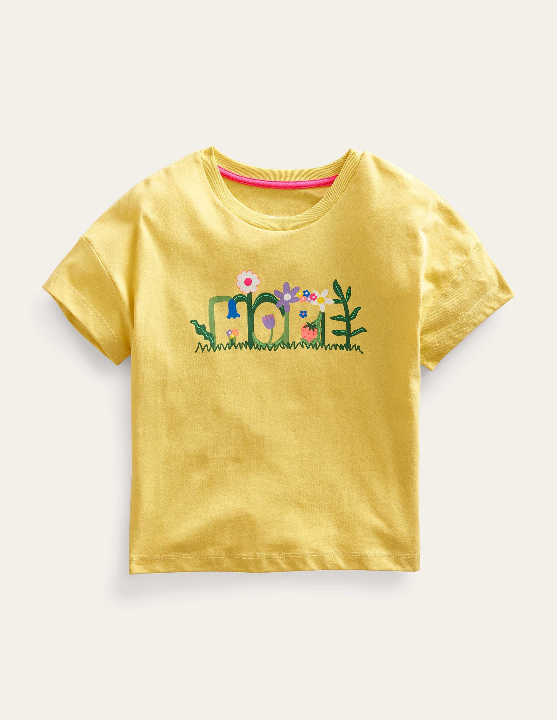 Printed Graphic T-shirt-Soft Lemon Hope-1