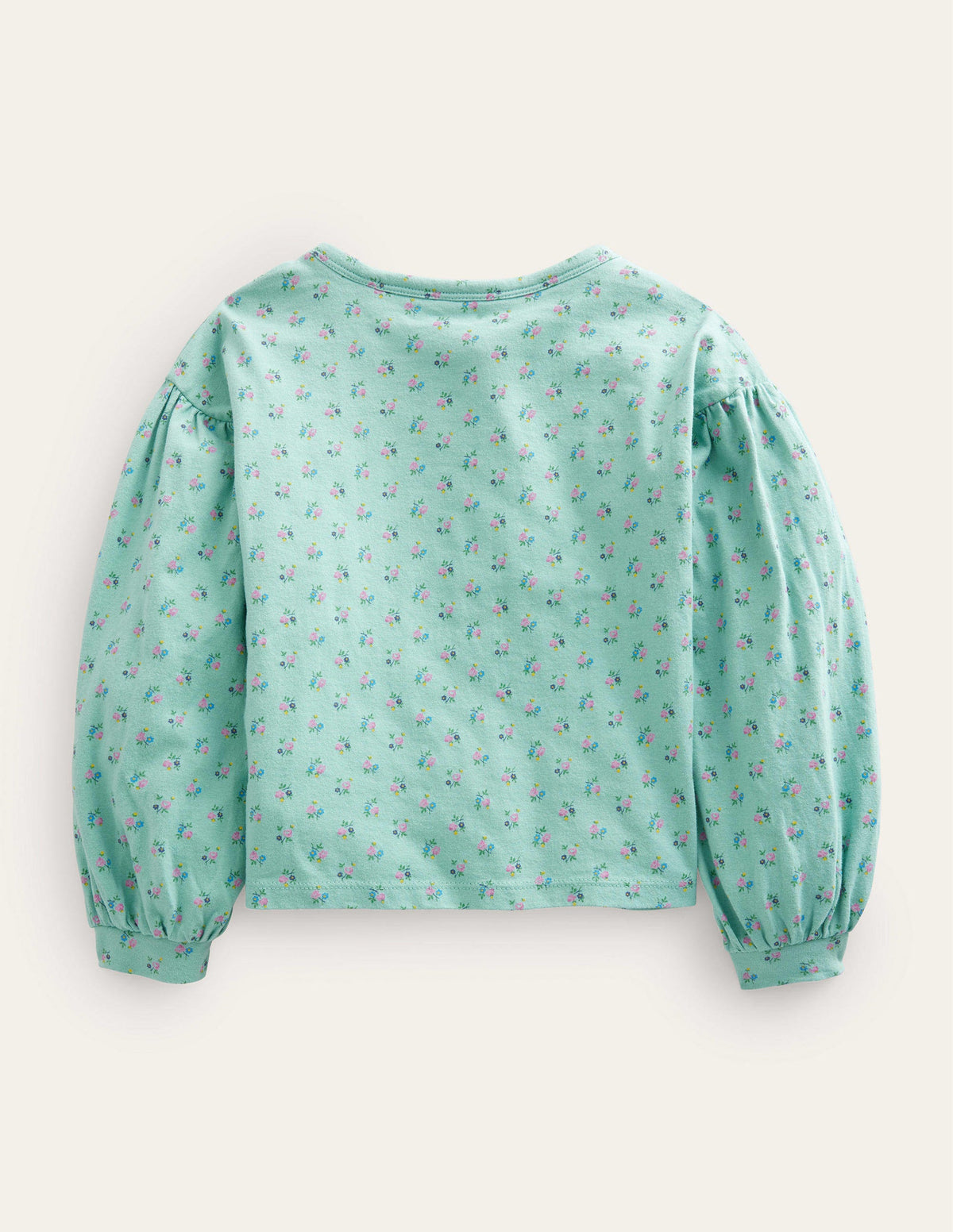 Embroidered Top-Turquoise Blue Wild Flower-2