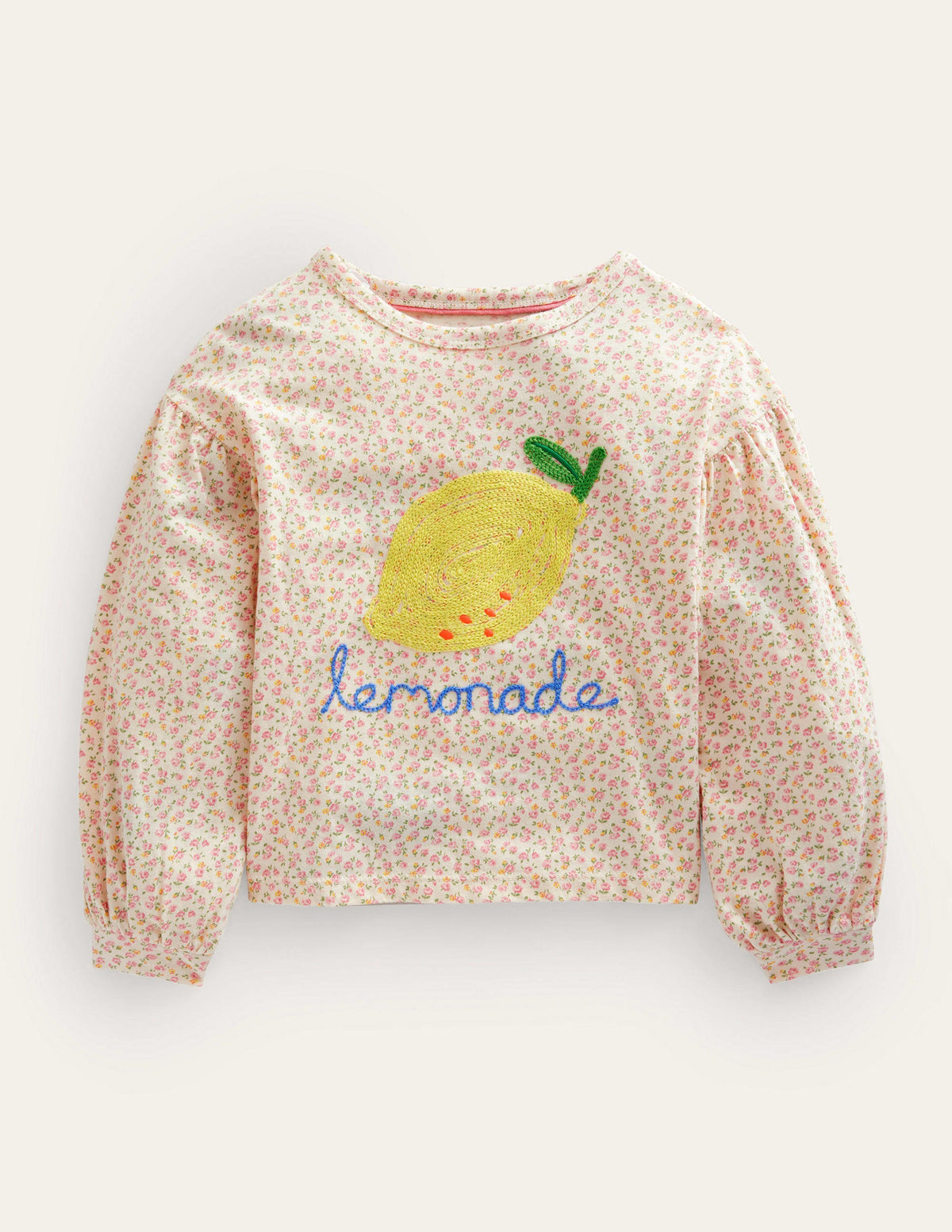 Embroidered Top-Ivory Floral Lemonade - Image 1