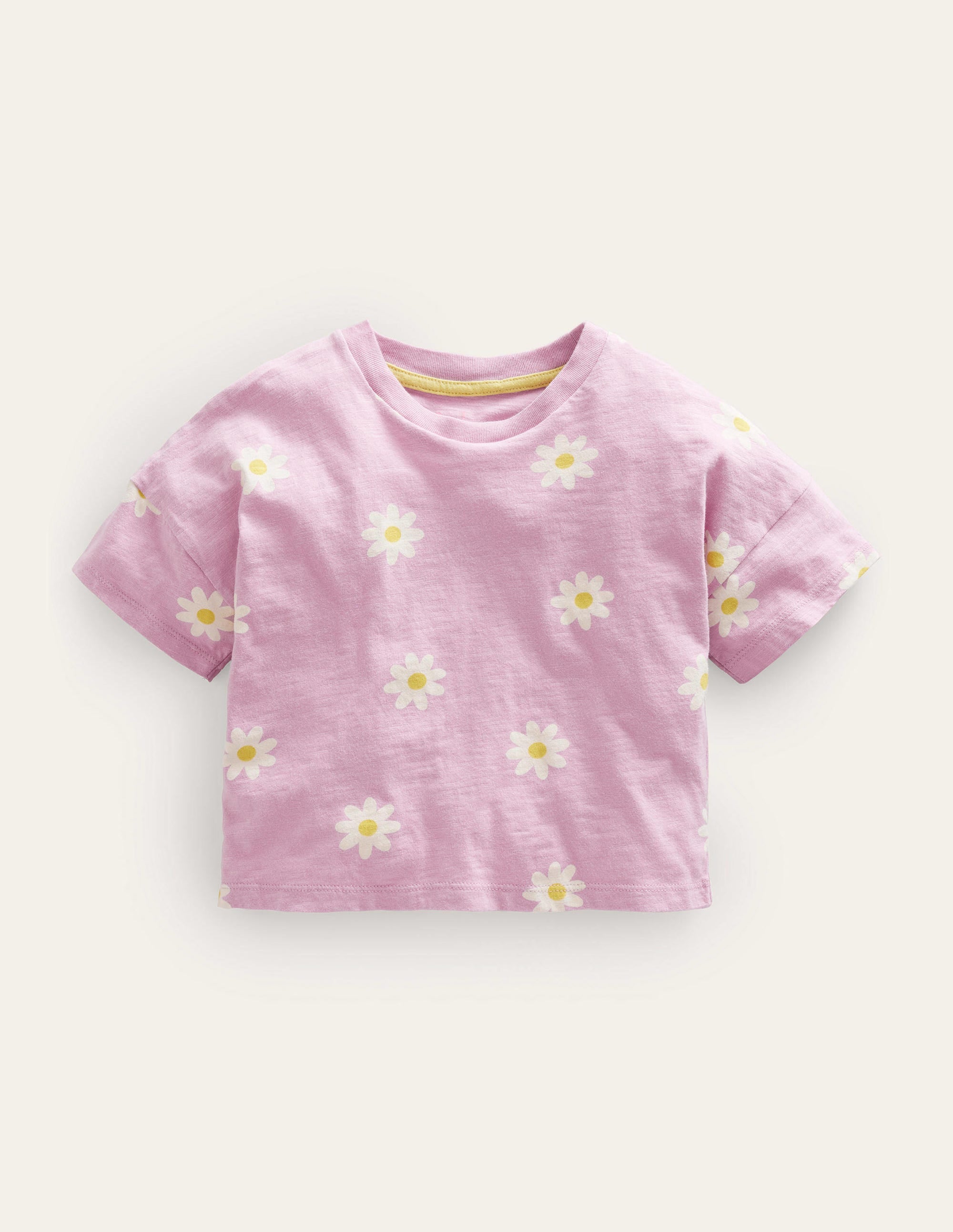 Relaxed T-shirt-Soft Lavender Daisies - Image 1